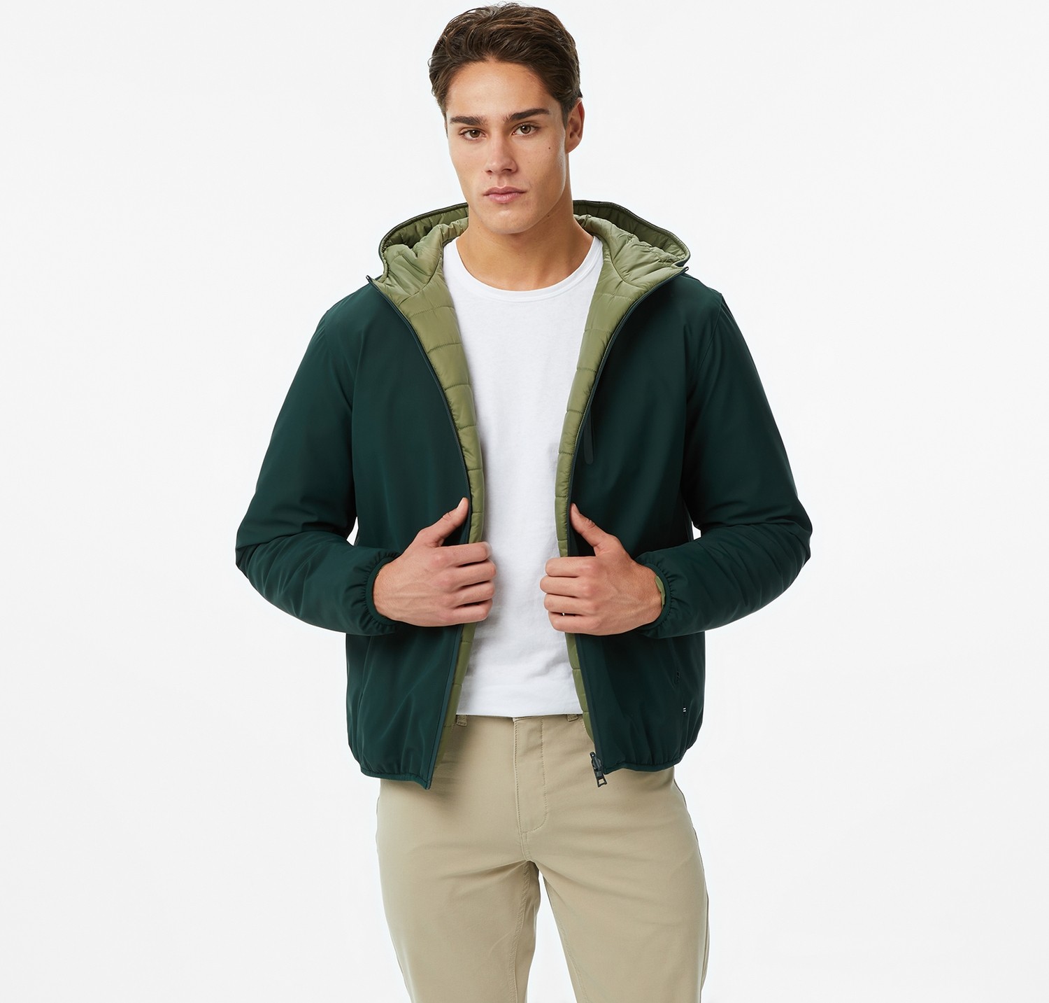 Nautica Erkek Siyah Regular Fit Çift Taraflı Mont görsel 7