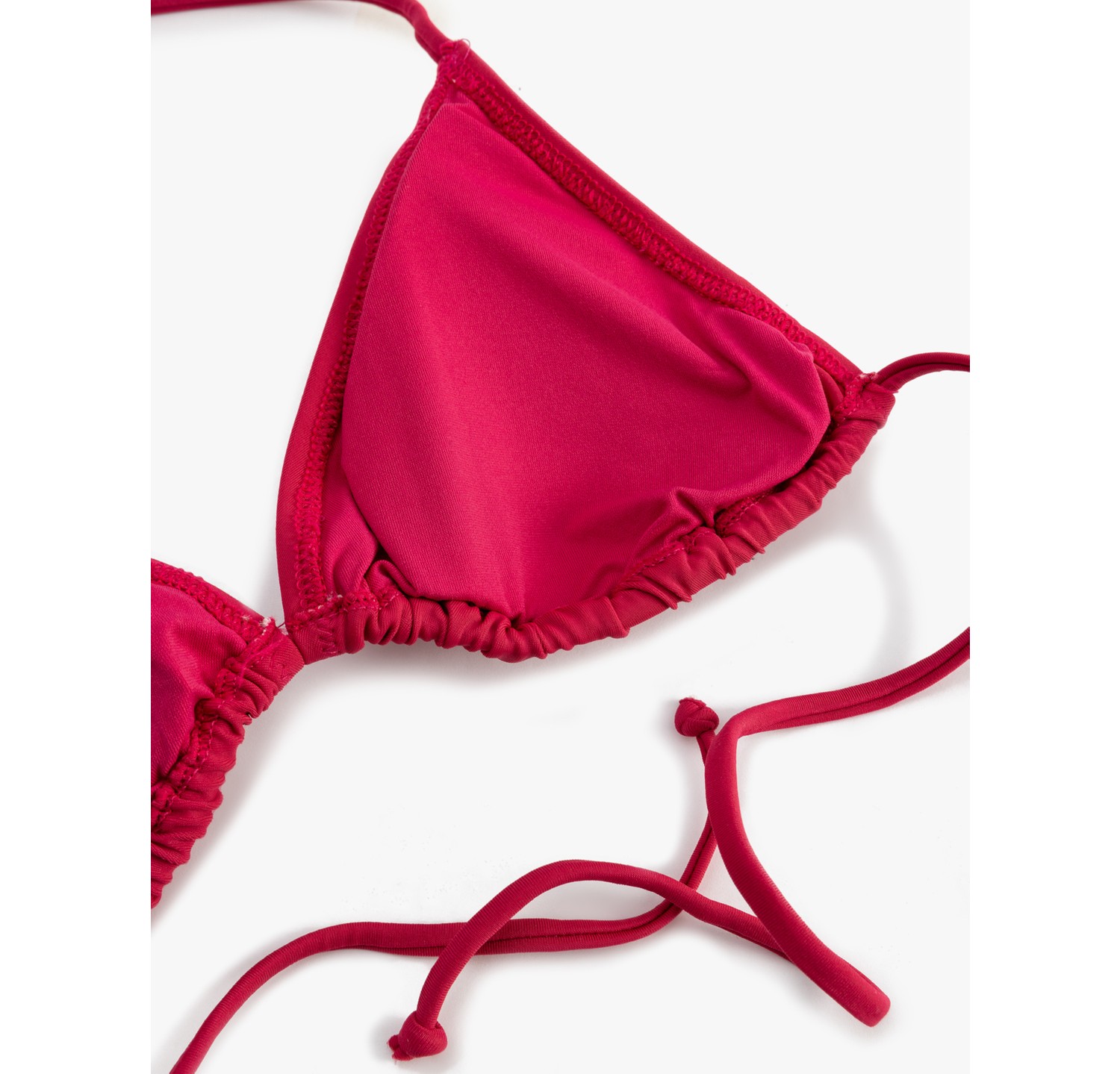 Koton Boyundan Bağlamalı Ipli Üçgen Bikini Üstü görsel 3