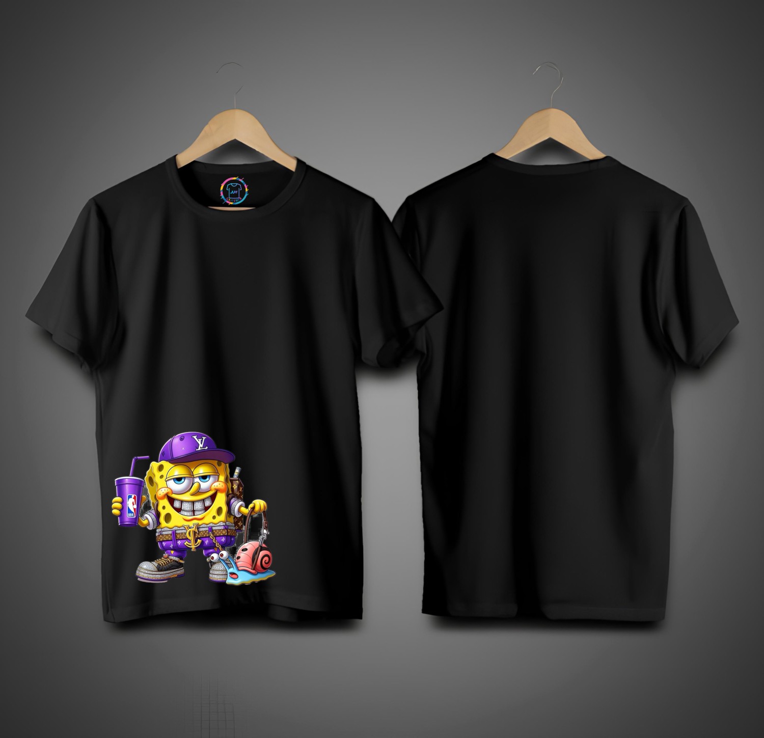 BBS Clothes Süngerbop Tasarım Baskılı %100 Pamuk Premıum T-Shırt