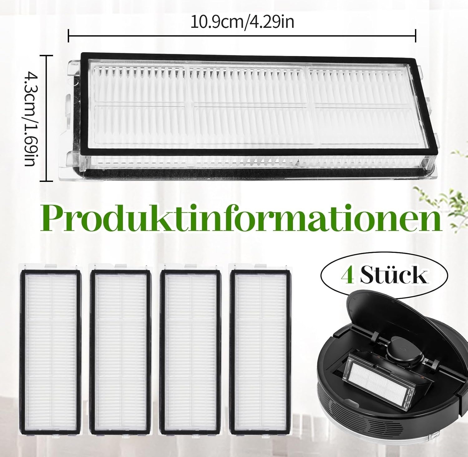 OEM (4 Adet) Hepa Filtre Roborock Qrevo S/qrevo Plus/qrevo Curv/qrevo Pro/qrevo Maxv/qrevo Için, Robot Elektrikli Süpürge Filtre Aksesuar Kiti görsel 2