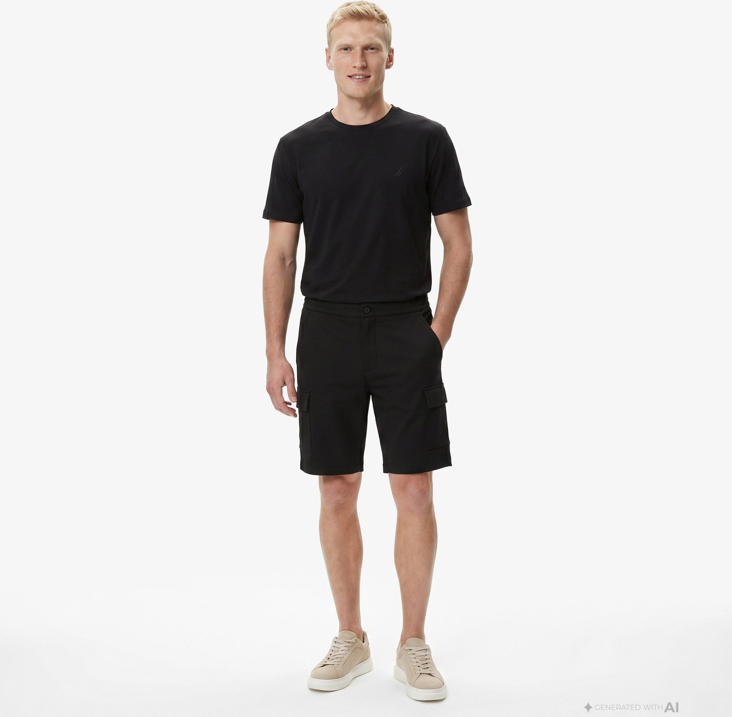 Nautica Erkek Mavi Regular Fit Kargo Şort K65068T.4AX