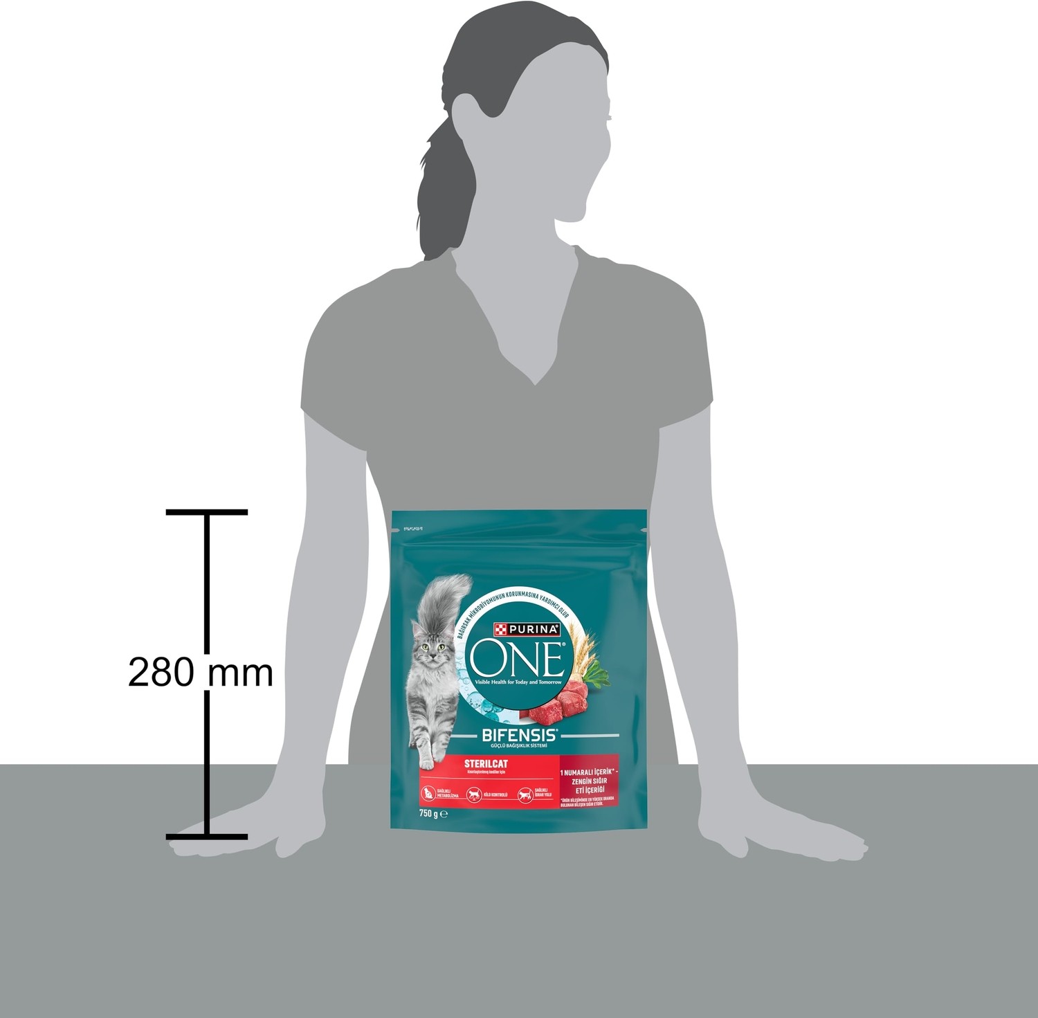 Die Grup Purina One Sterilcat Sığır Etli Kısırlaştırılmış Kuru Kedi Maması 750G görsel 4