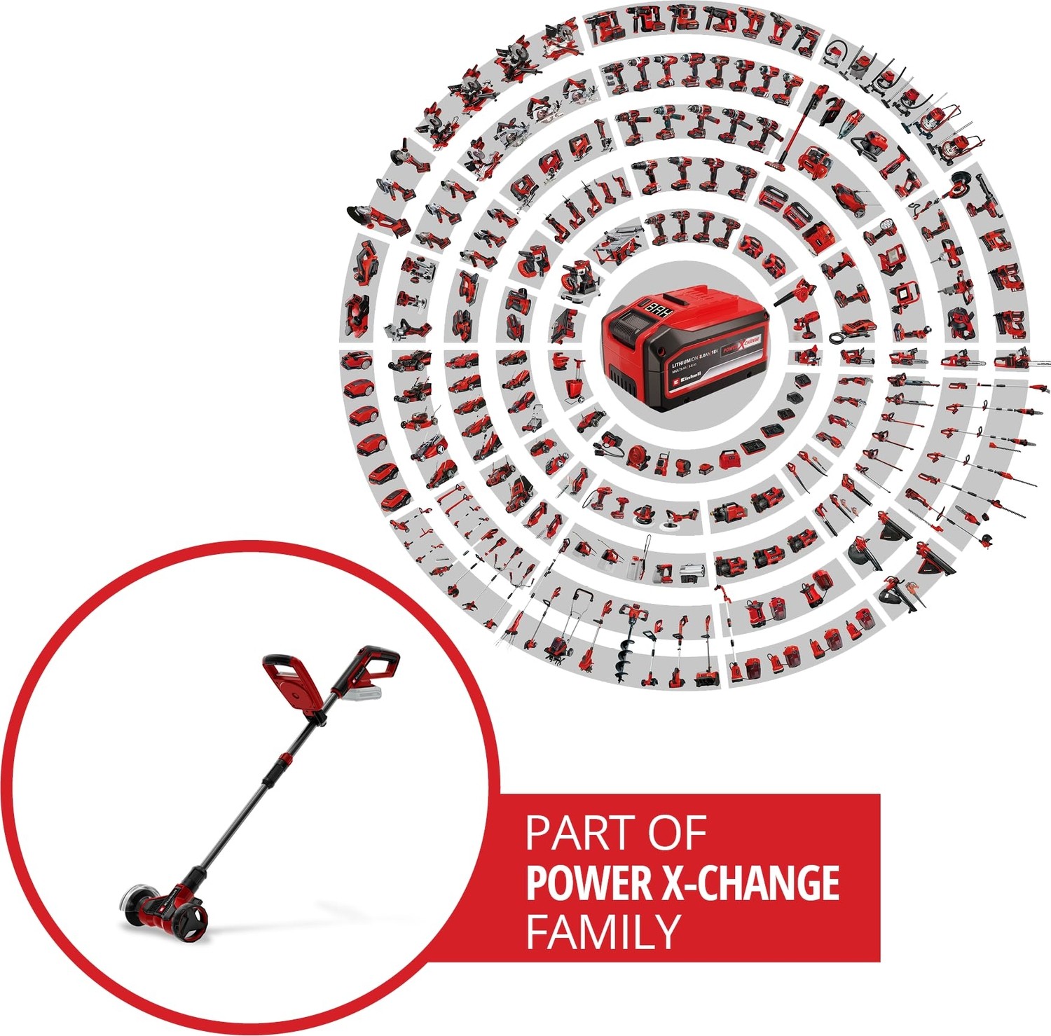 Aesco Einhell Akülü Yüzey Temizleyici Ge-Cc 18/110 Li E-Solo Power X-Change (18 V, Teleskopik Kılavuz Çubuk, Ilave Tutamak, Ayarlanabilir Kılavuz Tekerlek, 2 x Fırça Dahil) görsel 2