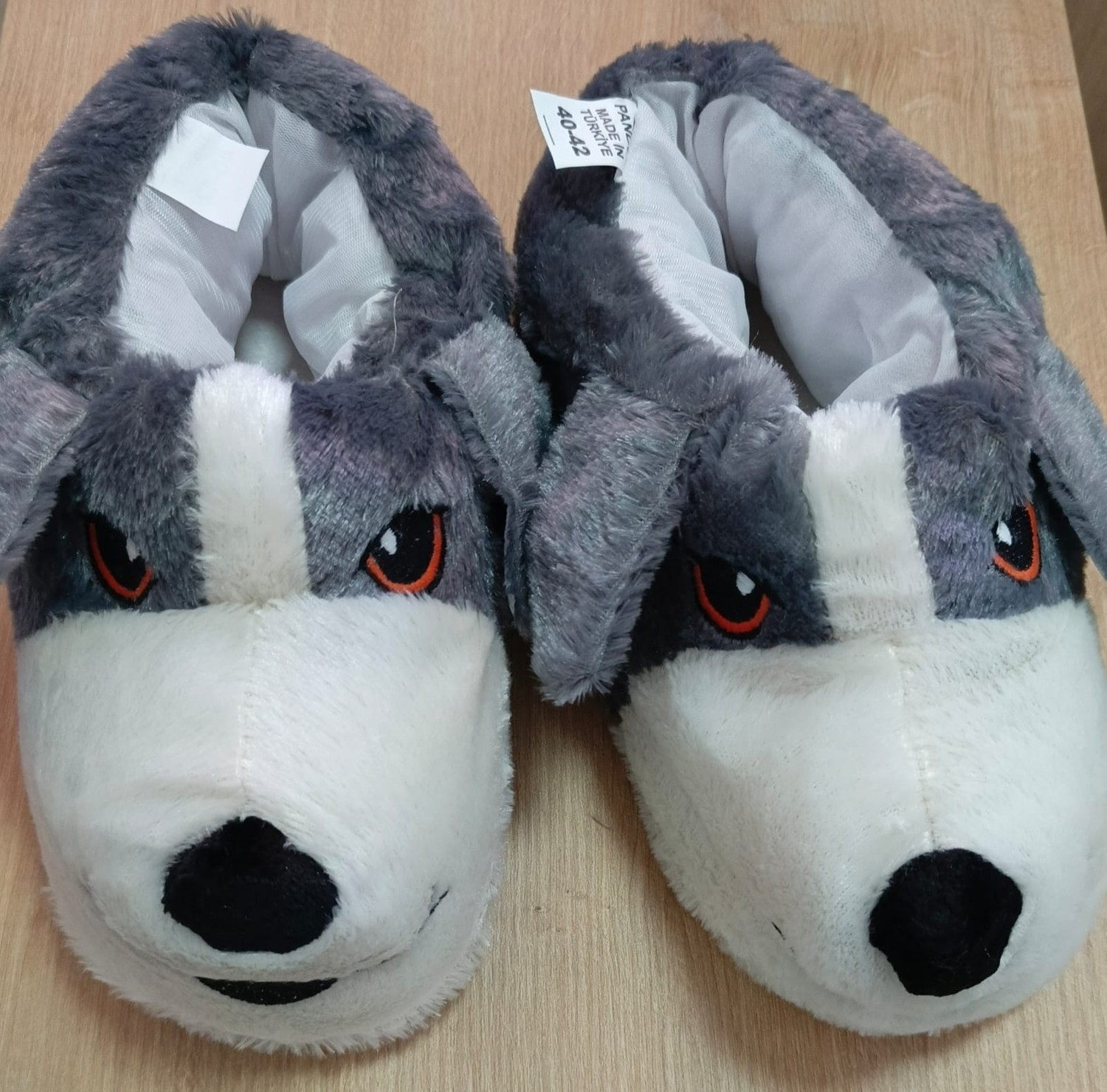 Kms Home Unisex Panduf Köpek Figürlü Pofuduk Peluş Panduf görsel 2