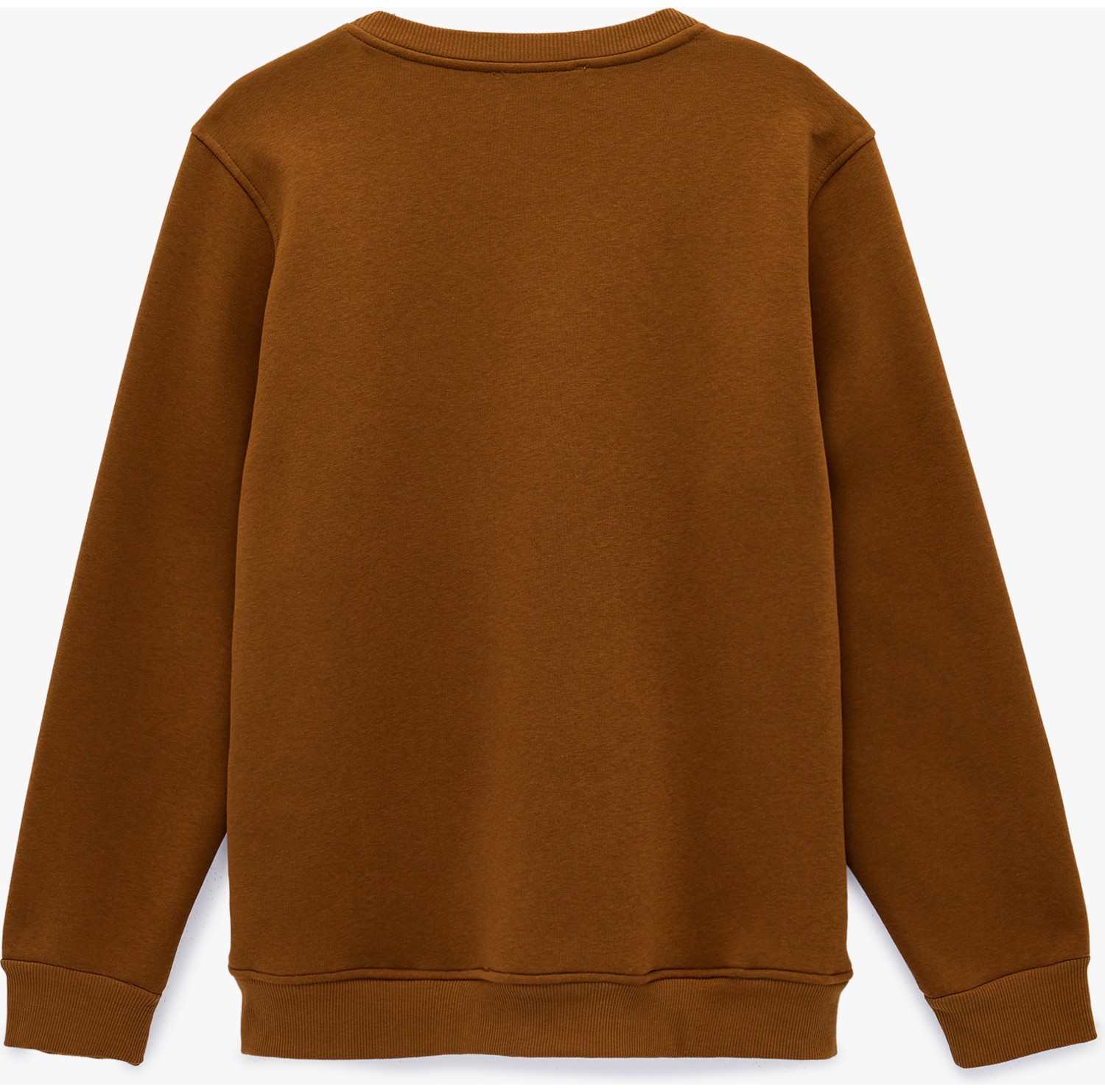 Koton Regular Fit Uzun Kollu Şardonlu Bisiklet Yaka Basic Baskılı Sweatshirt görsel 2
