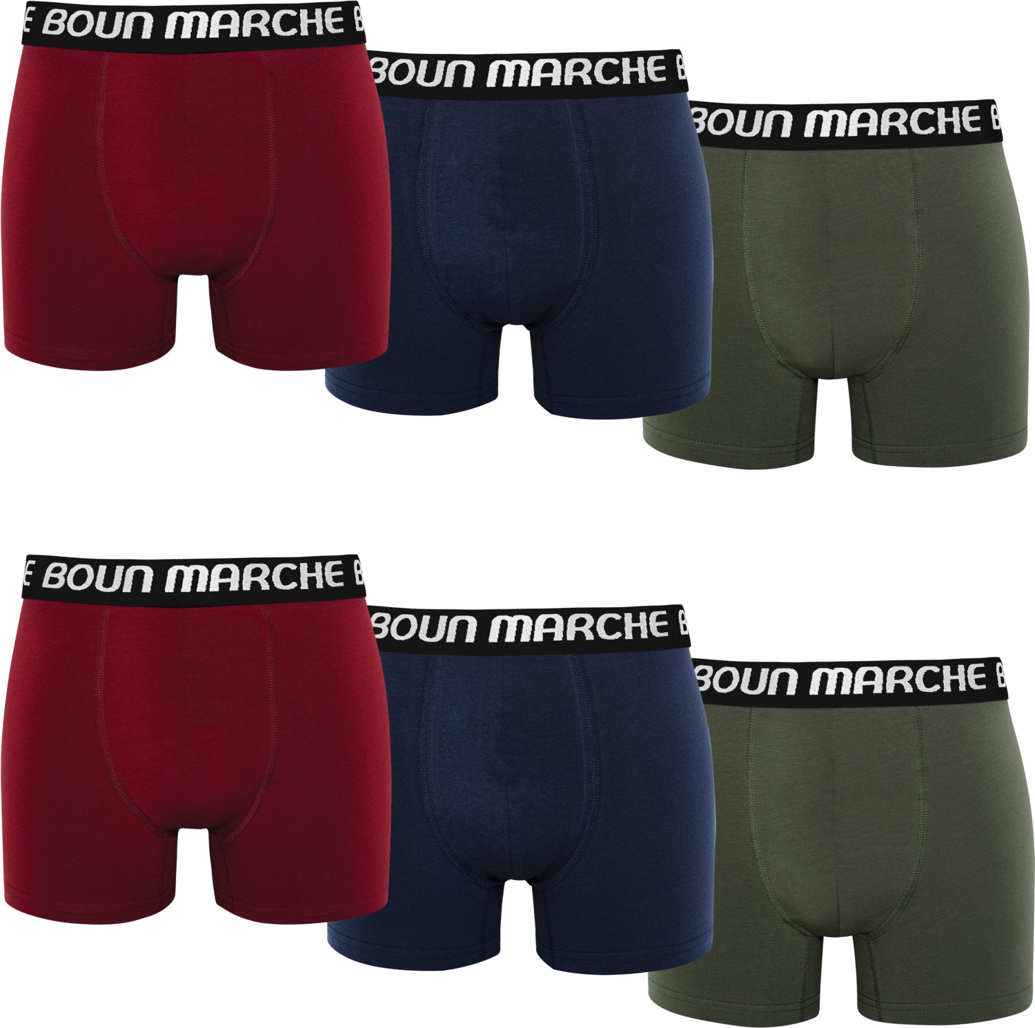 Boun Marche Erkek Boxer Likralı Premium 6'lı Pamuk Chester görsel 8