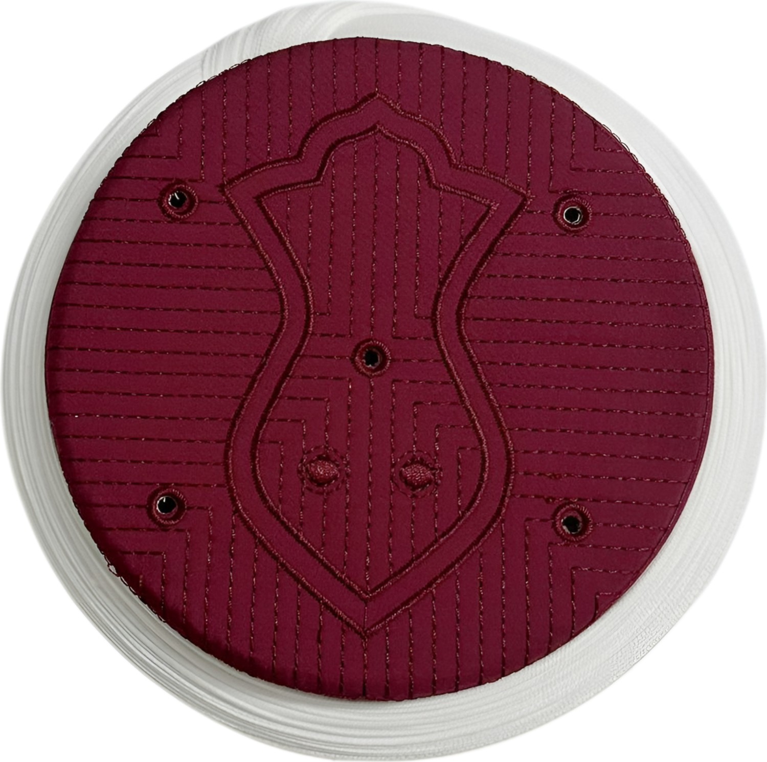 Sarıkhane Namaz Sarığı-Beyaz Kumaş-Bordo Takke-Nâli Şerif-5 Metre görsel 3