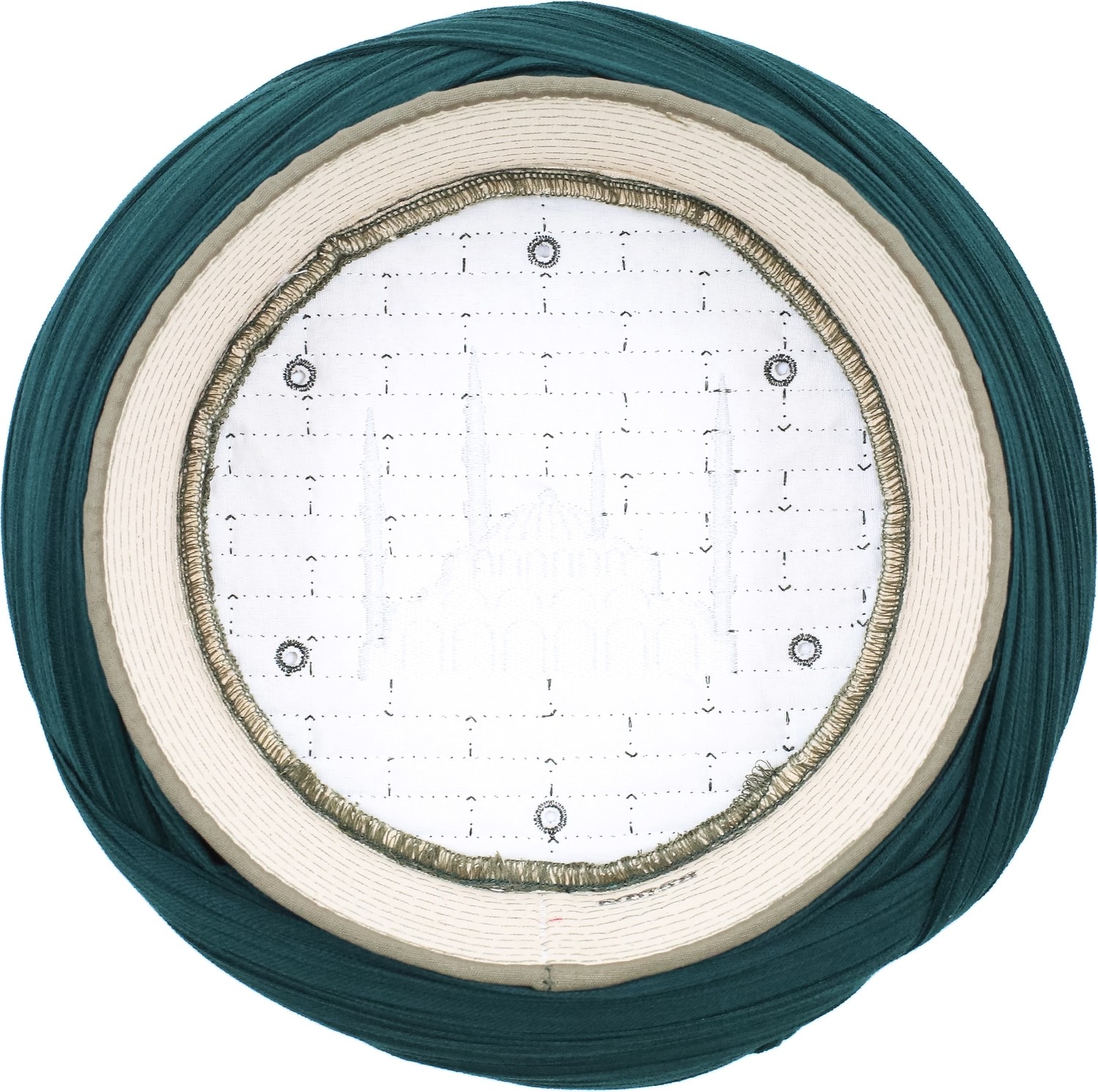 Sarıkhane Cami Sarığı, Yeşil Kumaş, Yeşil Takke, Çapraz Sarım, Cami Nakışlı, 7 Metre görsel 4