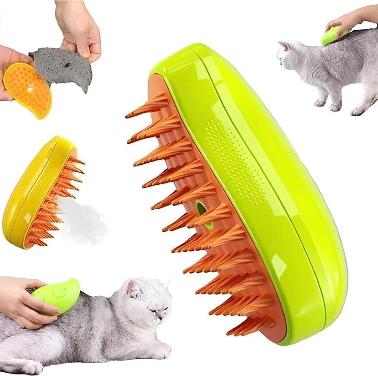 OEM Otomatik Temizlenen Kedi Köpek Tarağı (Pembe) görsel 2