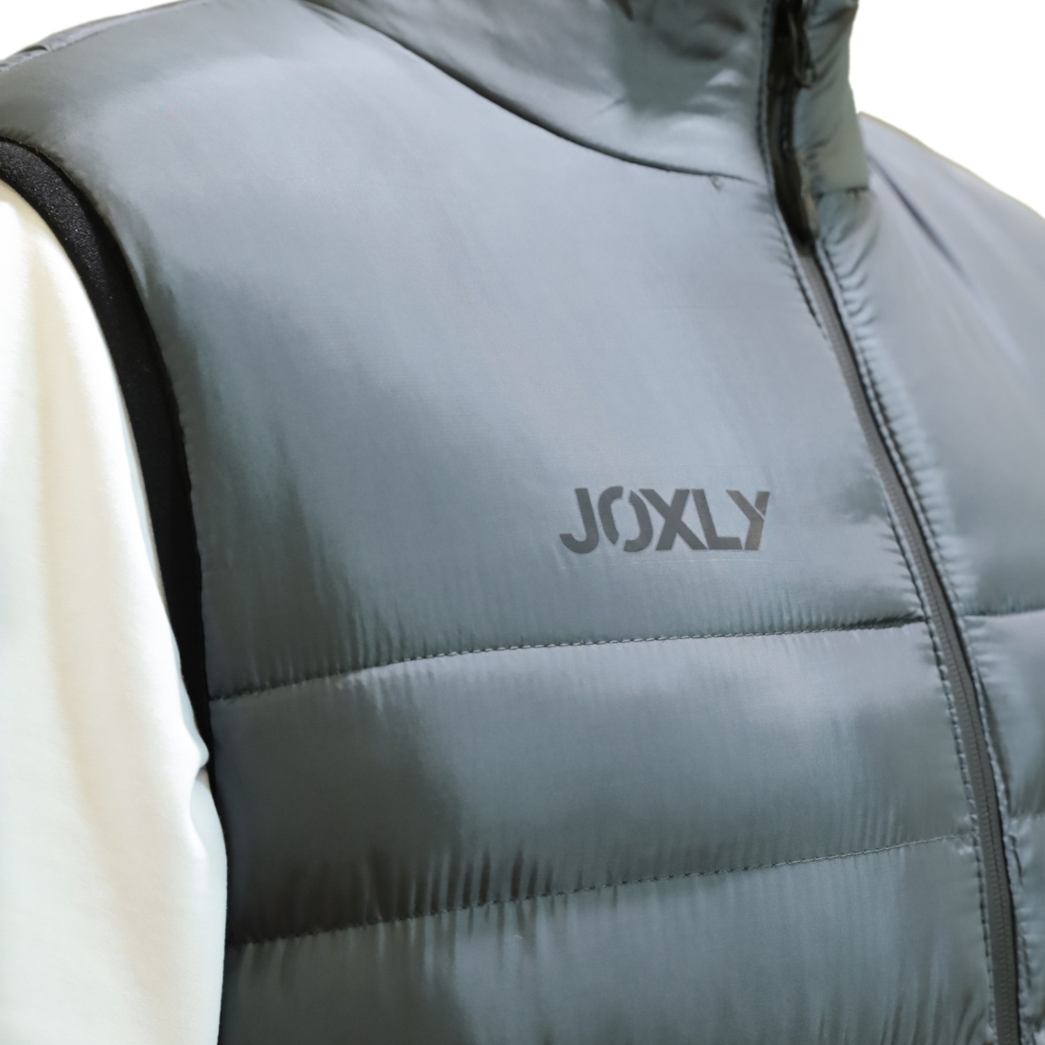 Joxly Gri Dik Yaka Şişme Spor Yelek görsel 3