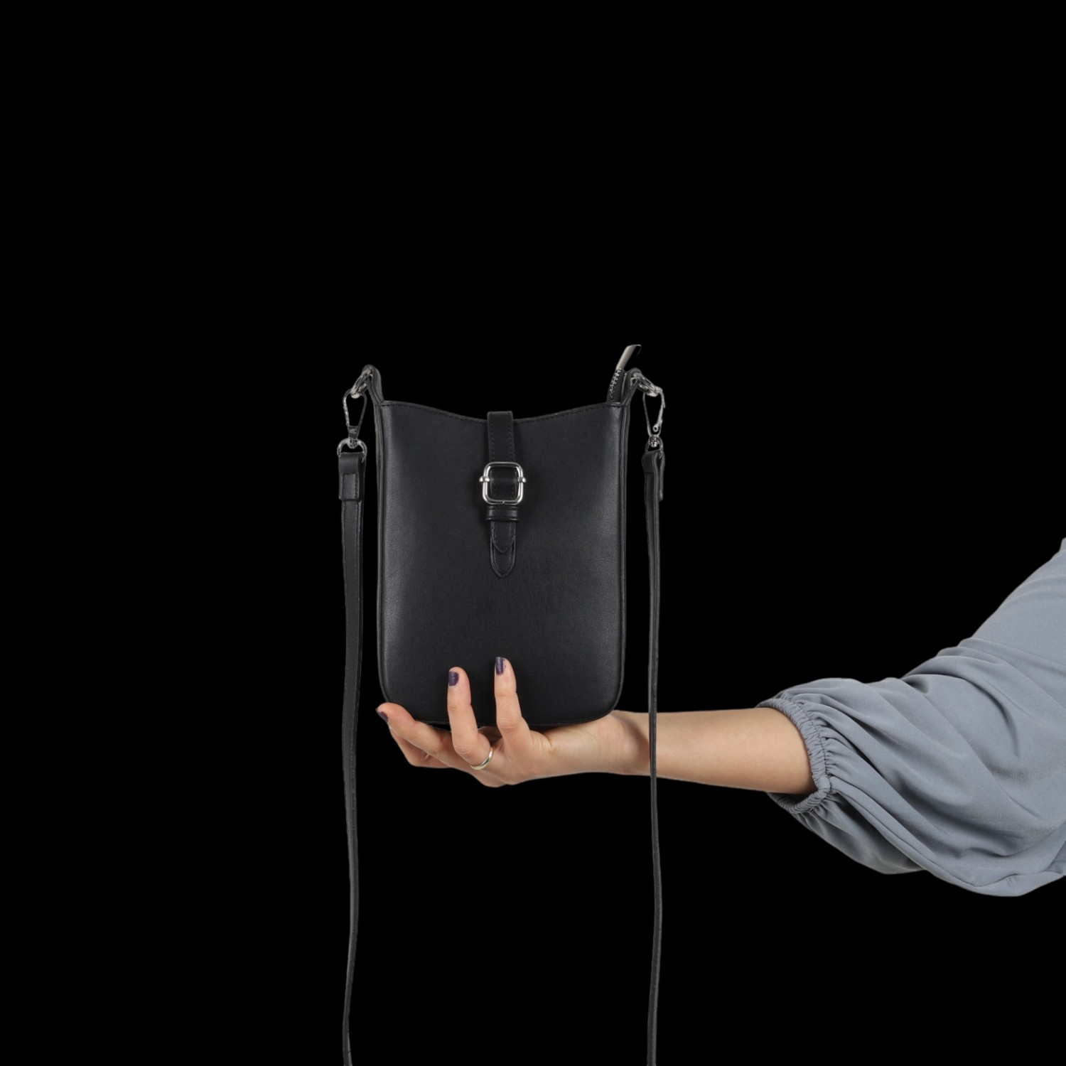 Reseen Recycle Reseen Siyah Telefon Çantası Pınar görsel 3