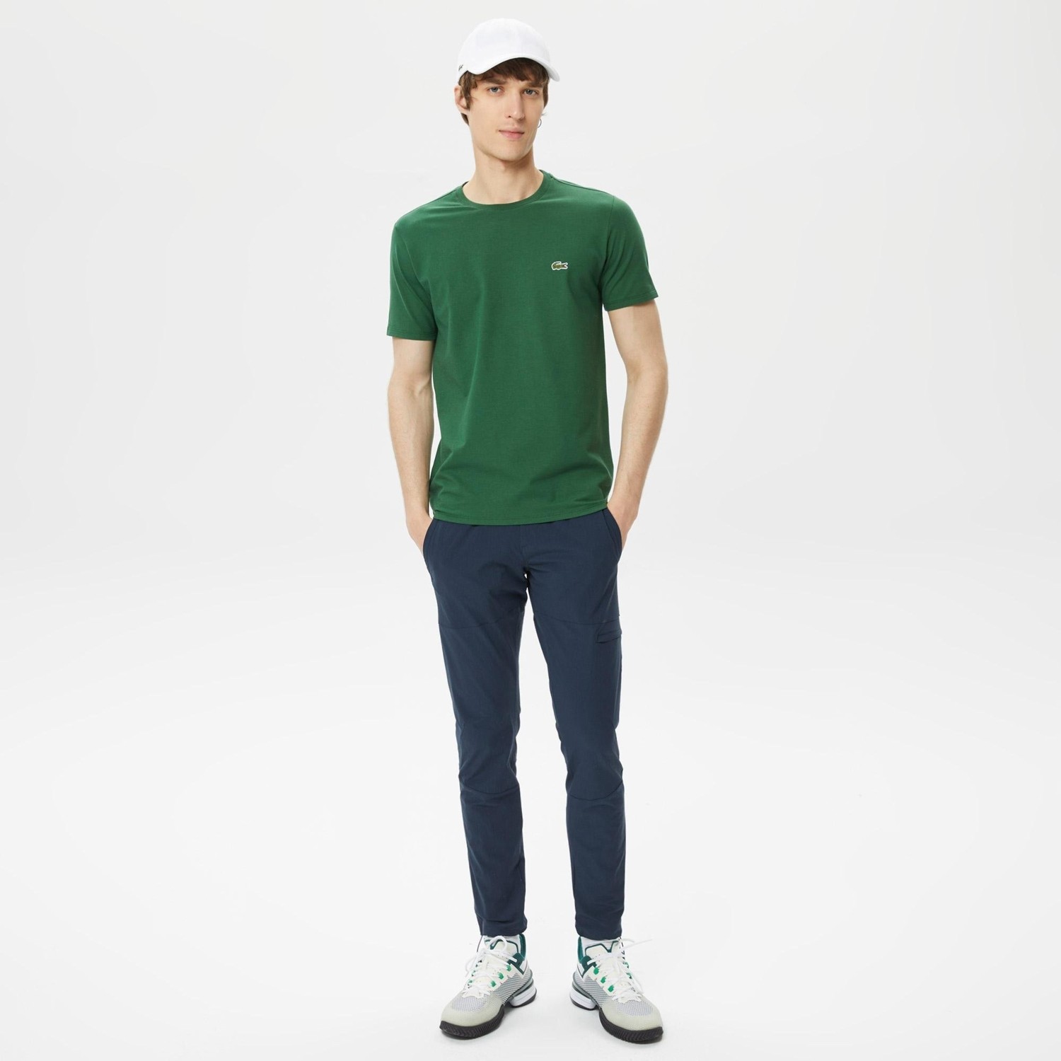 Lacoste Standart Fit Basic Yeşil T-Shirt görsel 2