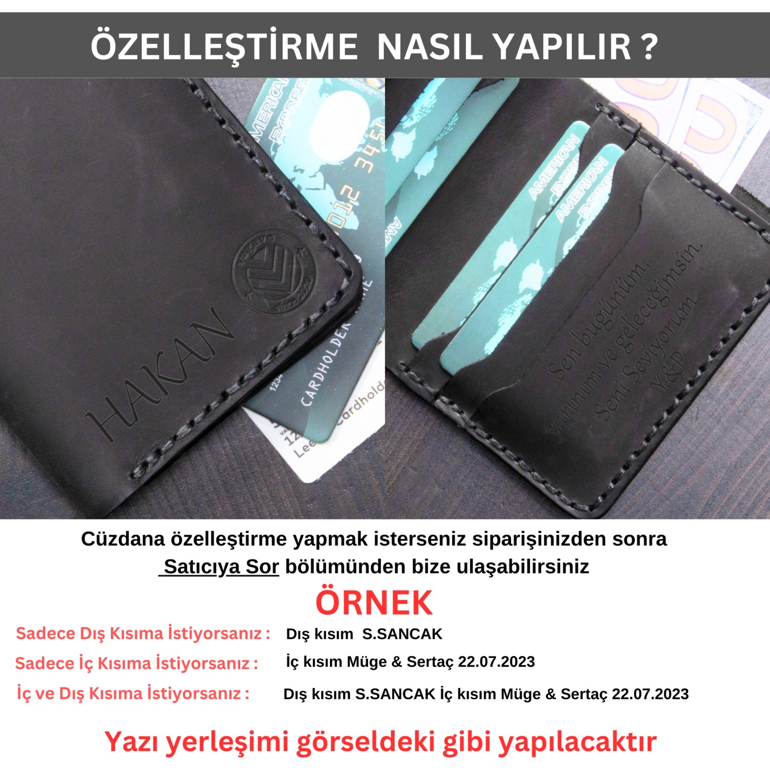 Vagave İsme Özel Deri Cüzdan El Yapımı Deri Erkek Cüzdan Kartlık Gri Renk Doğum Günü Hediyesi Hediyelik Cüzdan Kişiye Özel Kartlık Erkek Arkadaşa Babaya Kocaya Hediye Cüzdan görsel 2