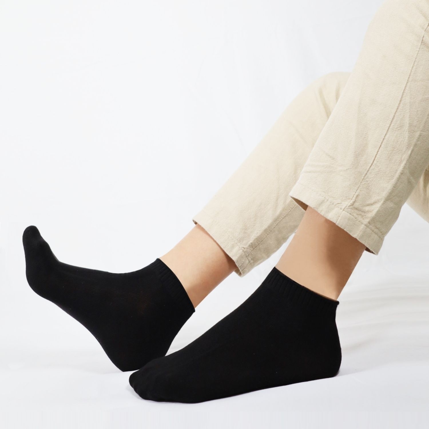Kral Socks Erkek Patik Düz Desen (5 Çift) Bambu Dikişsiz Hassas Dokuma Parfümlü Kısa Çorap görsel 2