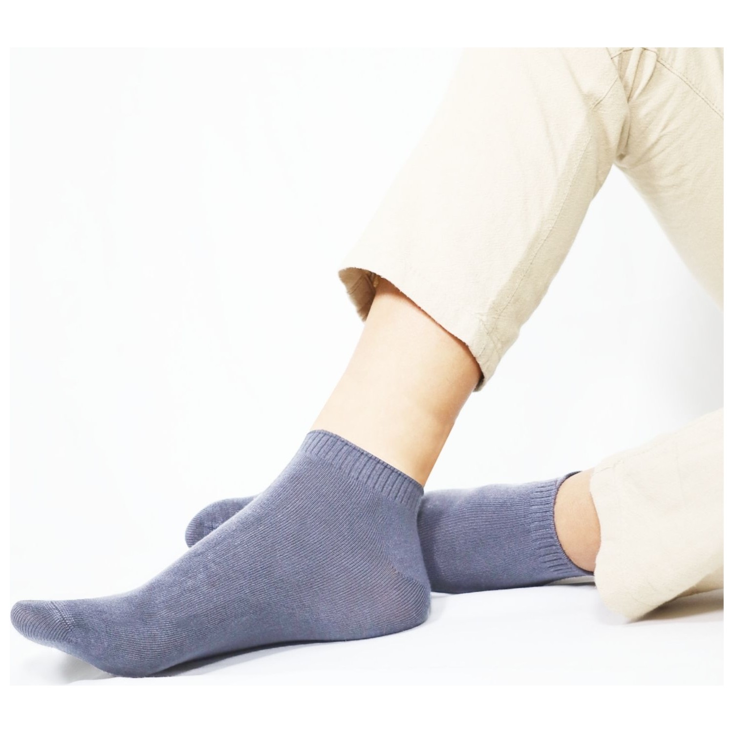 Kral Socks Erkek Patik Düz Desen (5 Çift) Bambu Dikişsiz Hassas Dokuma Parfümlü Kısa Çorap görsel 4