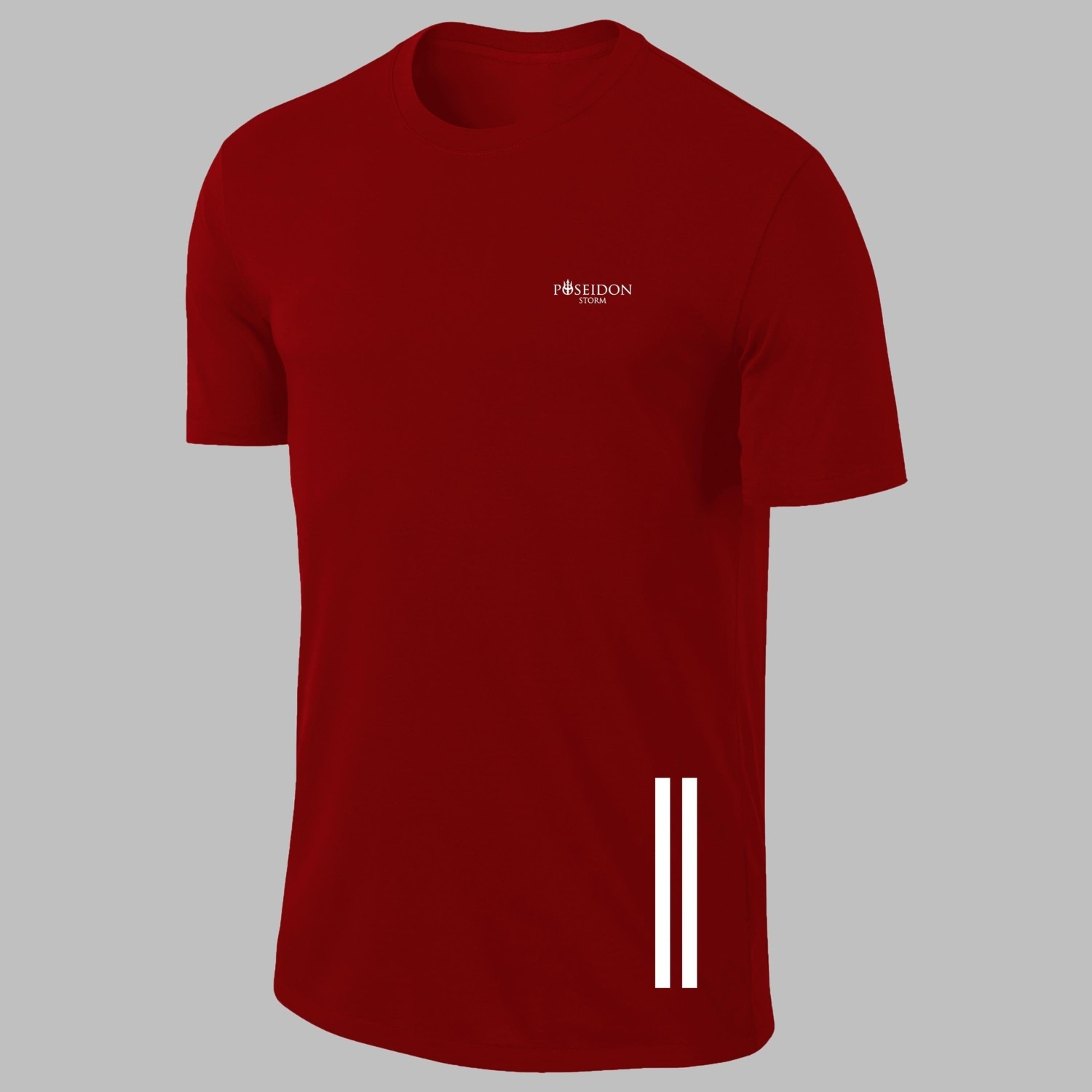 POSEIDON STORM Yeni Seri Büyük Beden Erkek Bordo Dri-Fit Kumaş Rahat Konforlu Kesim Yuvarlak Yaka Kısa Kol T-Shirt (4xl- 10XL)