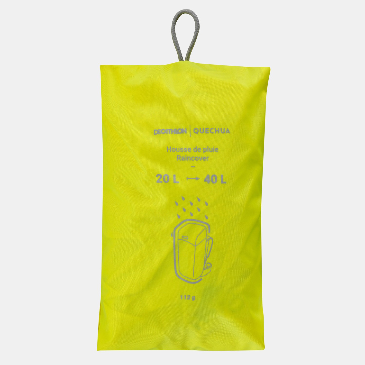 Decathlon Forclaz Yağmur Kılıfı 20/40L Sırt Çantası İçin Su Geçirmez Sarı Polyester Özellikli görsel 5