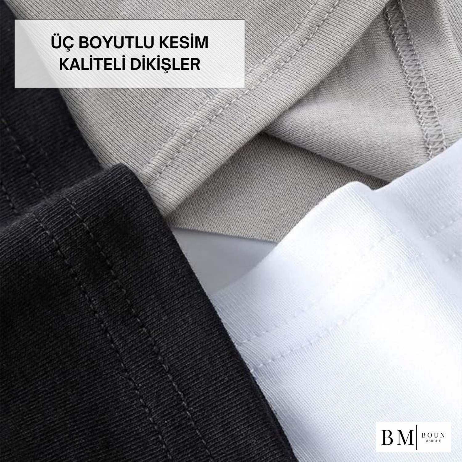 Boun Marche Erkek Atlet Premium 6'lı Penye Süprem Pamuk görsel 2