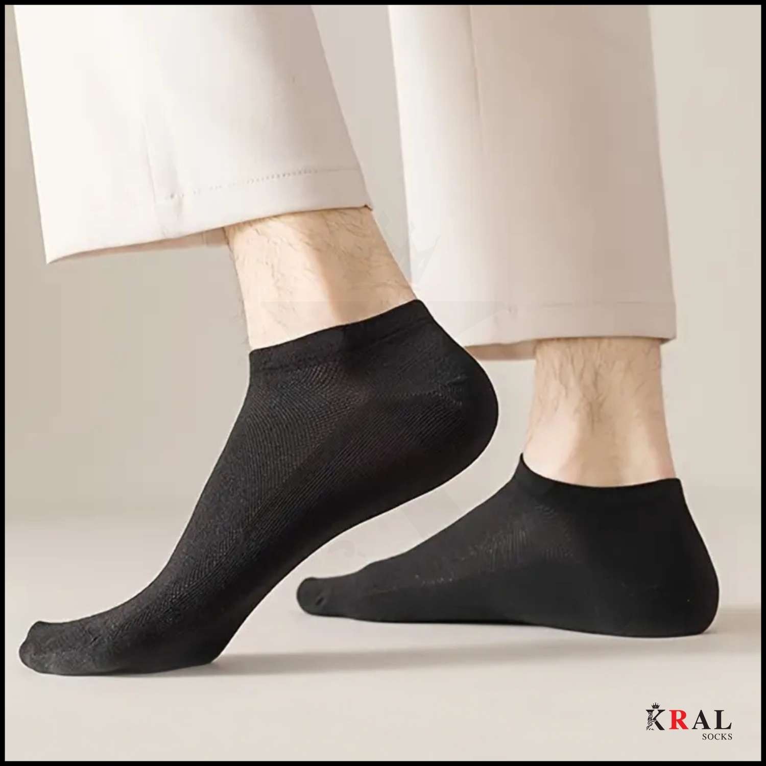 Kral Socks Kadın - Erkek (20 Çift ) Düz Desen Ekonomik Bilek Boy Patik Çorap görsel 7