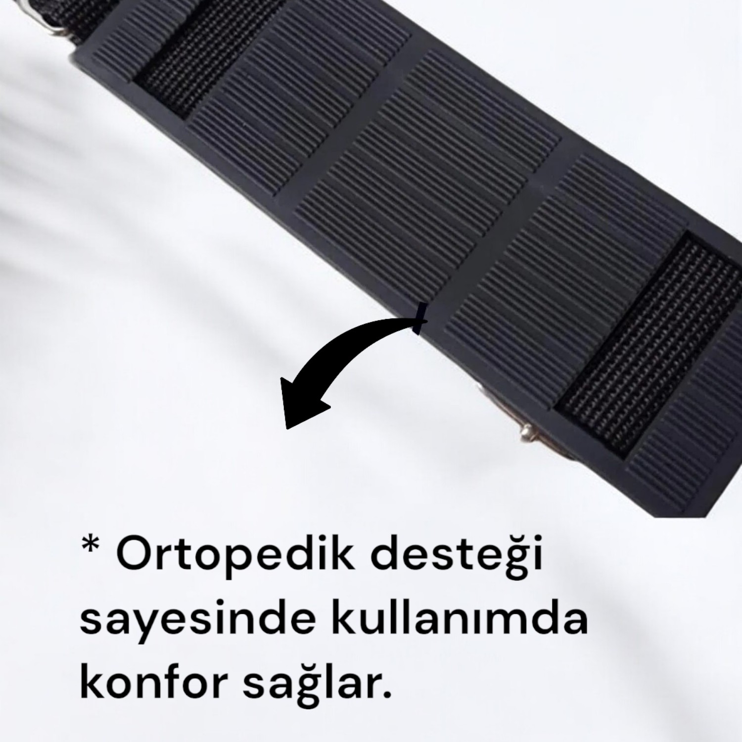 Canaris Çanta Omuz Askısı Ortopedik Destekli Gri Metalik Kanca görsel 4