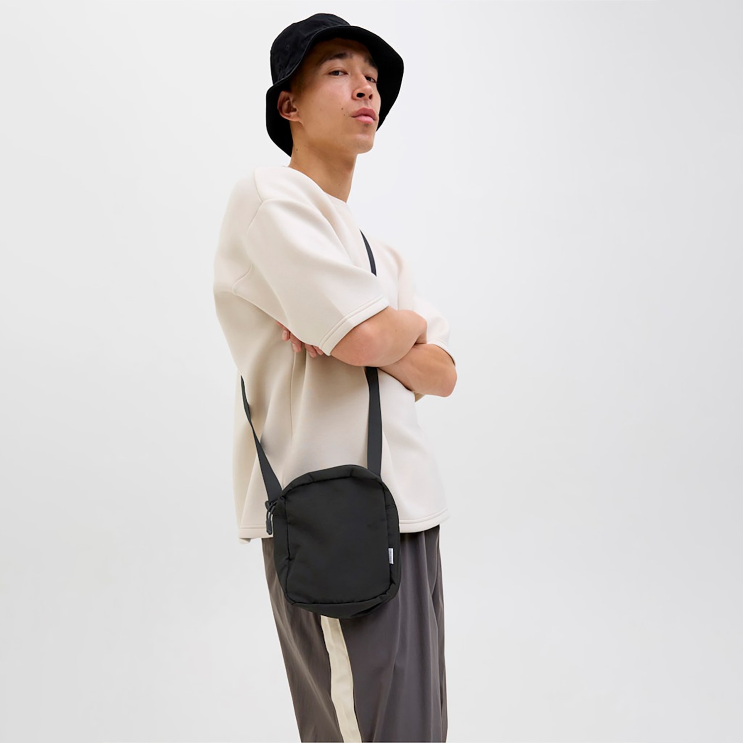 Jack & Jones Siyah Omuz Çantası (12276803-B)