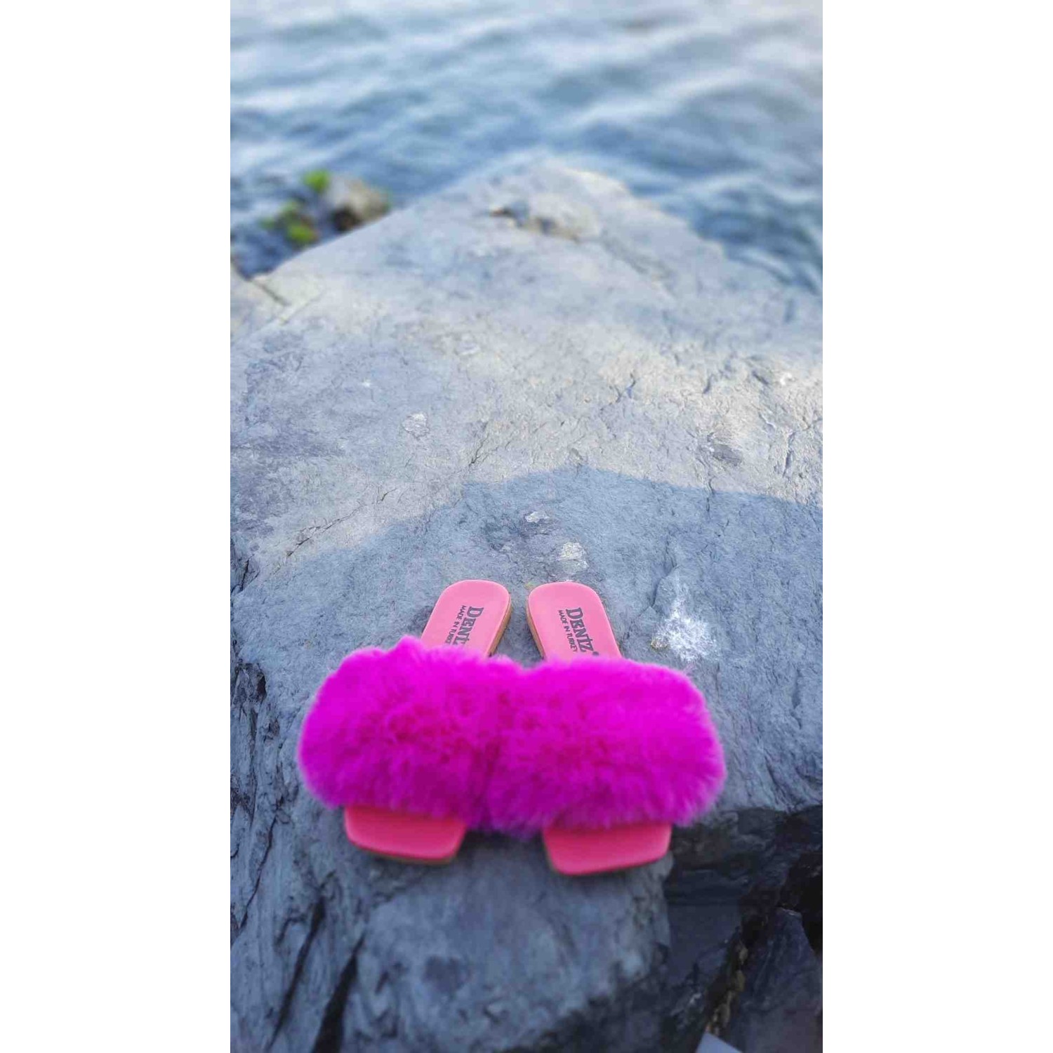 Moda Fiesta Beyaz Tüylü Kadın Terlik, Rahat, Günlük ve Çeyizlik Ev Terliği görsel 6