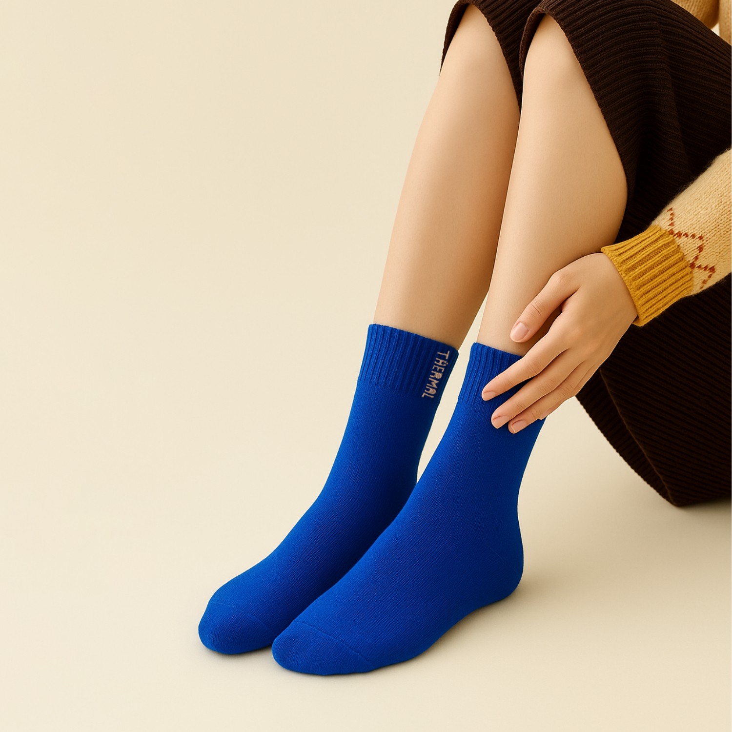 Kral Socks Thermo Özellikli Bambu 2X Korumalı (5 Çift) Kadın Termal Renkli Kışlık Havlu Soket Çorap görsel 5