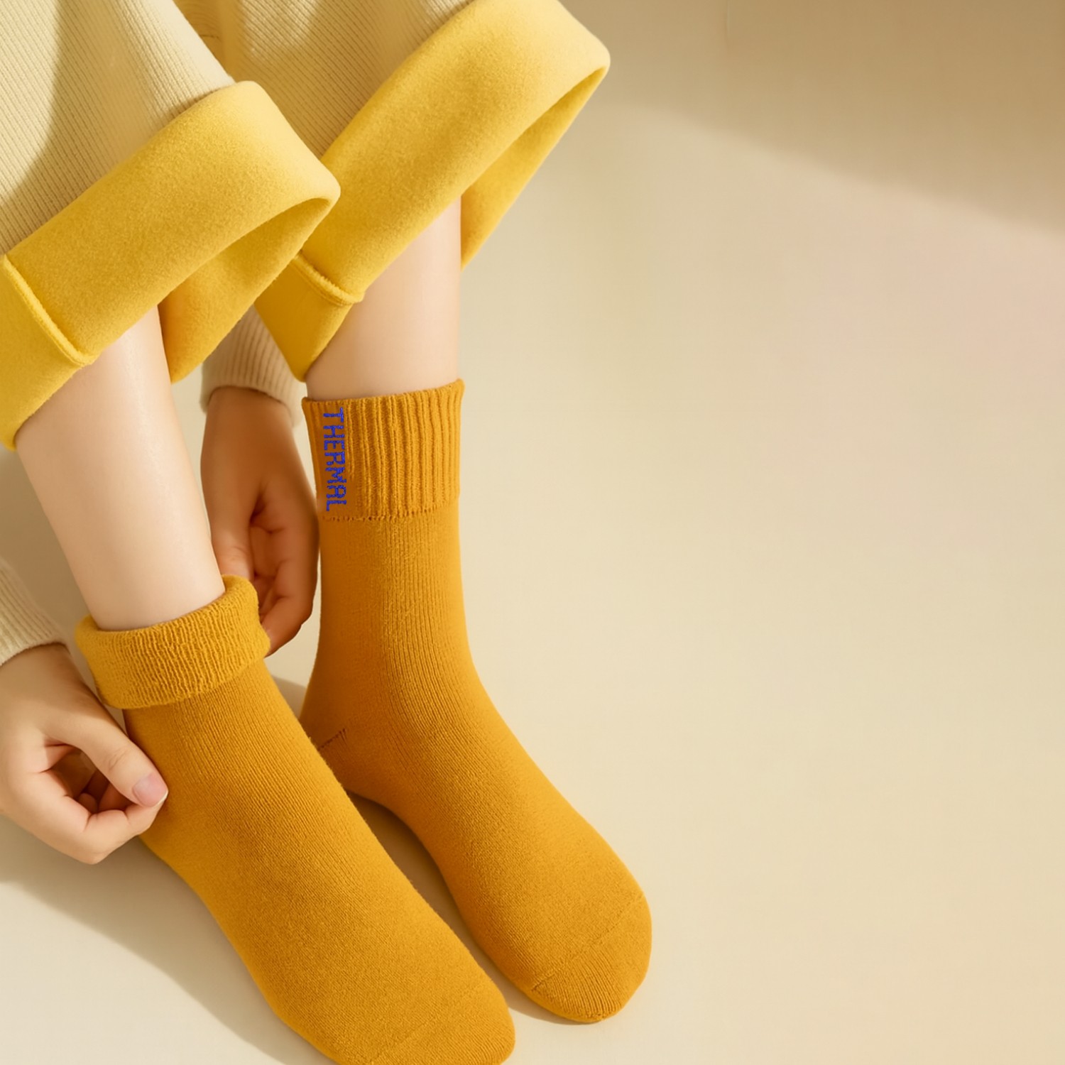 Kral Socks Thermo Özellikli Bambu 2X Korumalı (5 Çift) Kadın Termal Renkli Kışlık Havlu Soket Çorap görsel 6