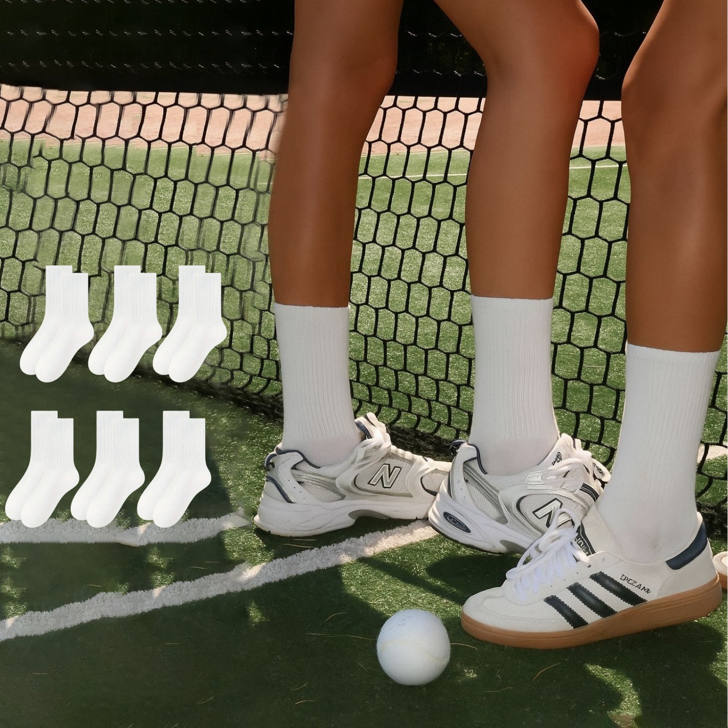 Kral Socks Unisex 6 Çift Pamuklu Tenis Spor Uzun Soket Boy Çorap