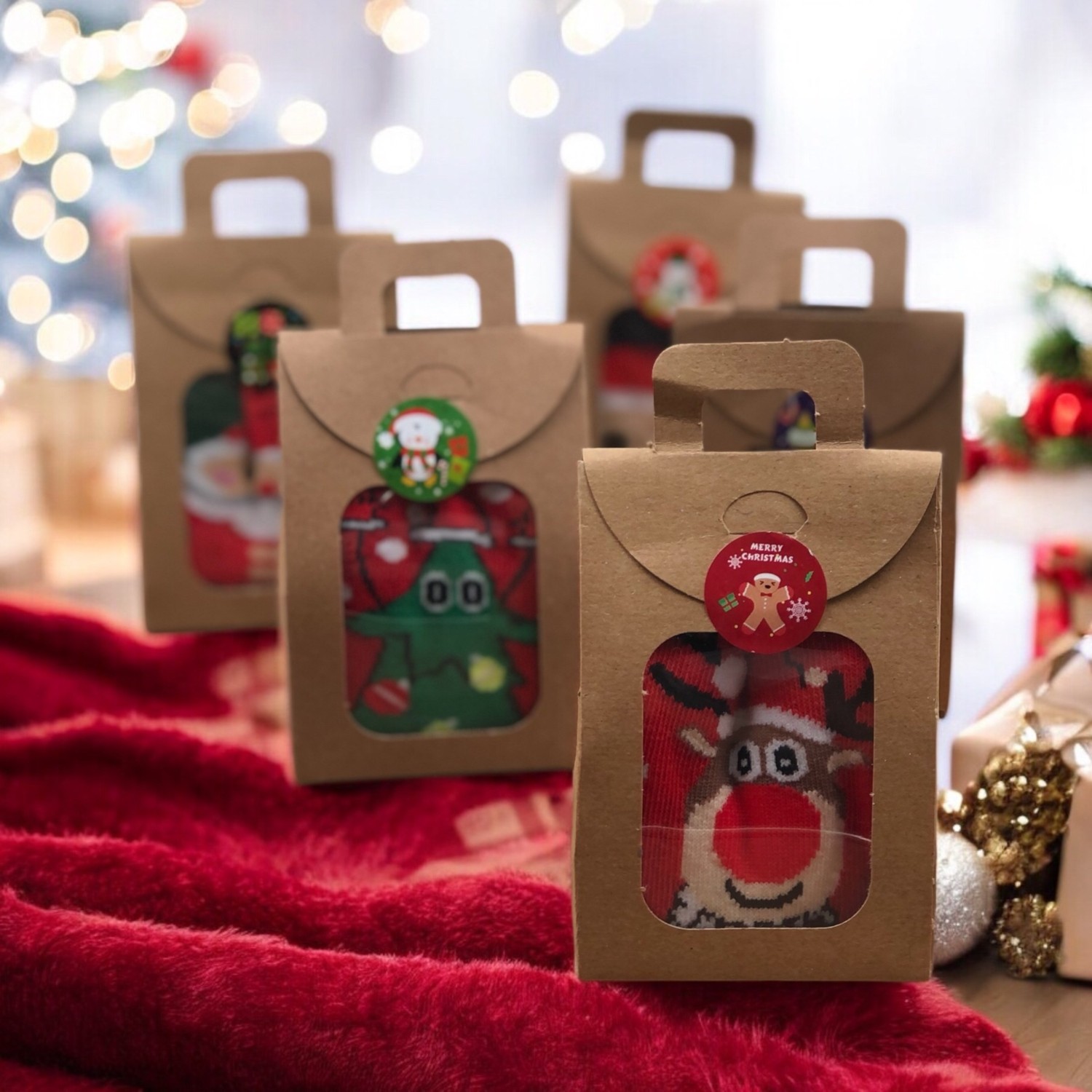 Masalsı Concept 10 Kutulu Yılbaşı Noel Christmas Çorap Seti - Hediye Seti Karışık Renkli