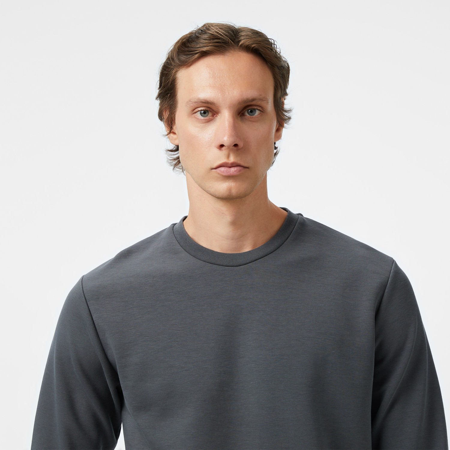 Nautica Erkek Gri Classic Fit Sweatshirt görsel 4