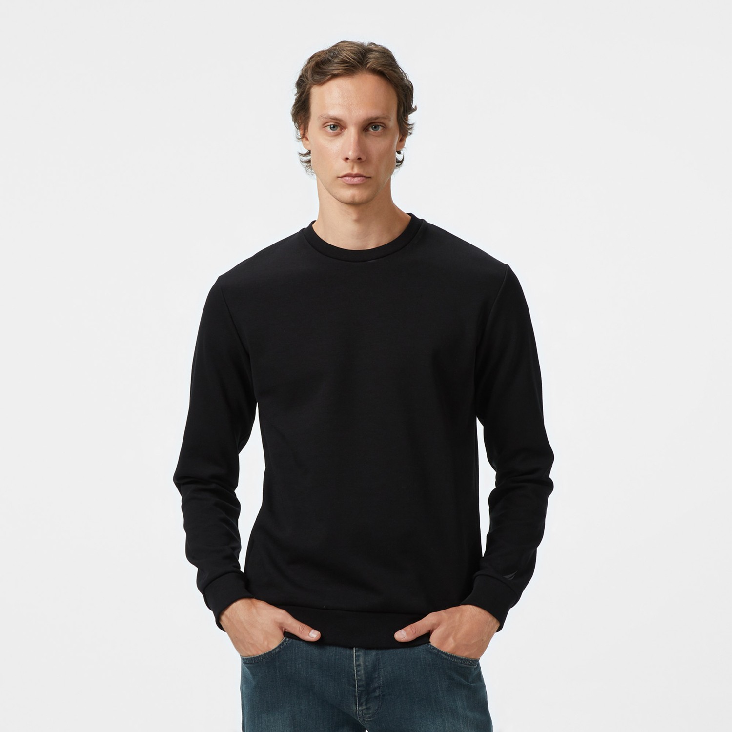 Nautica Erkek Gri Classic Fit Sweatshirt görsel 6