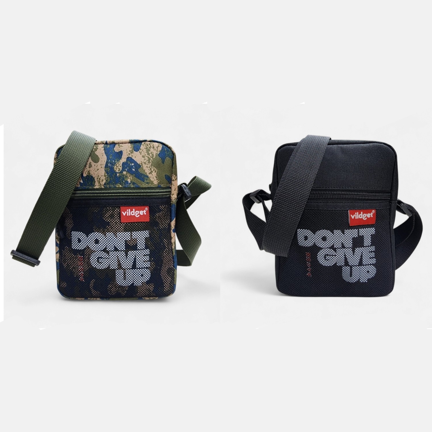 Vildget Kamuflaj File ve Slogan Detaylı Çapraz Çanta Crossbody Bag 18X14X5 görsel 7