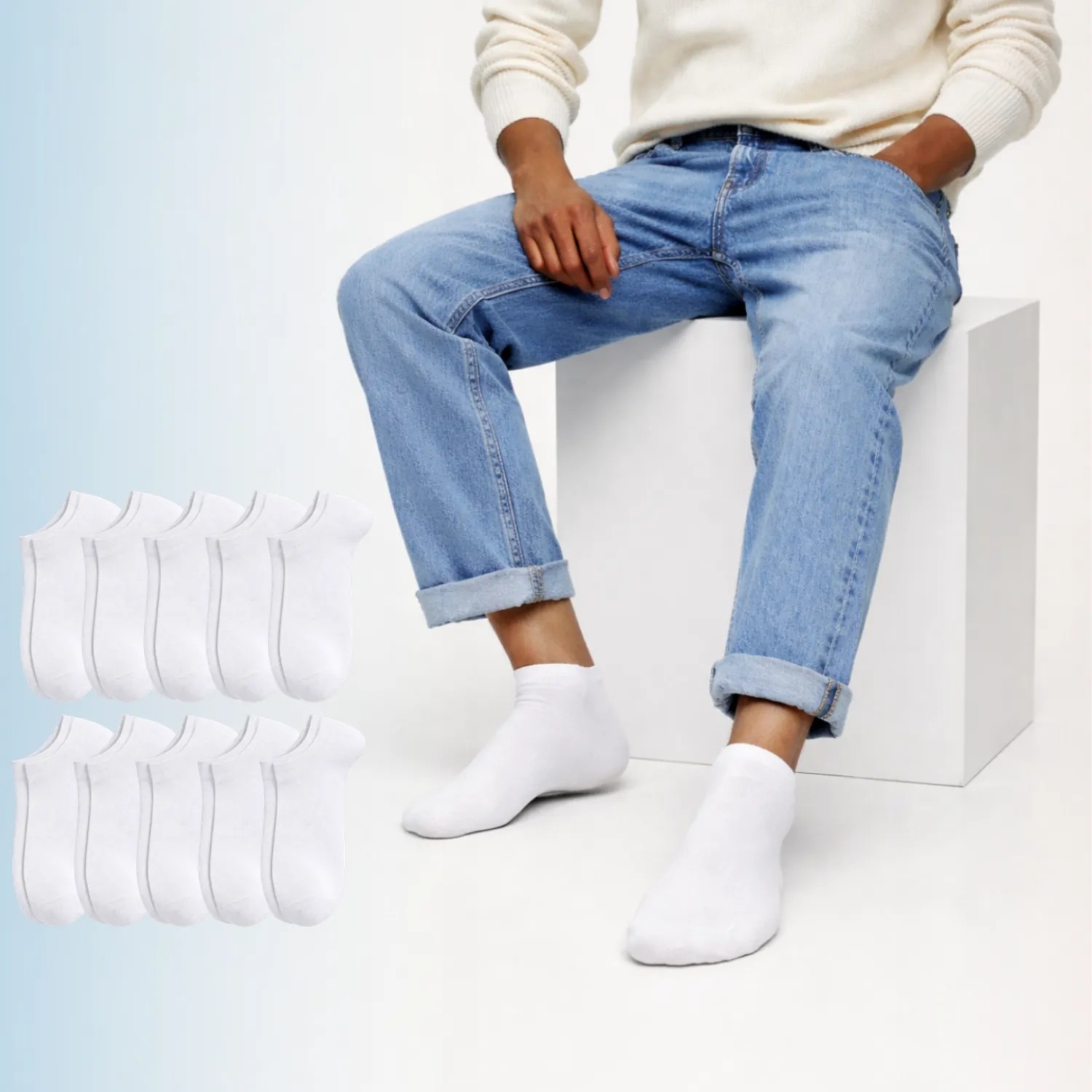 Kral Socks Ekonomik Bilek Boy Patik Çorap Düz Desen Yıkamalı Pamuklu 10 Çift