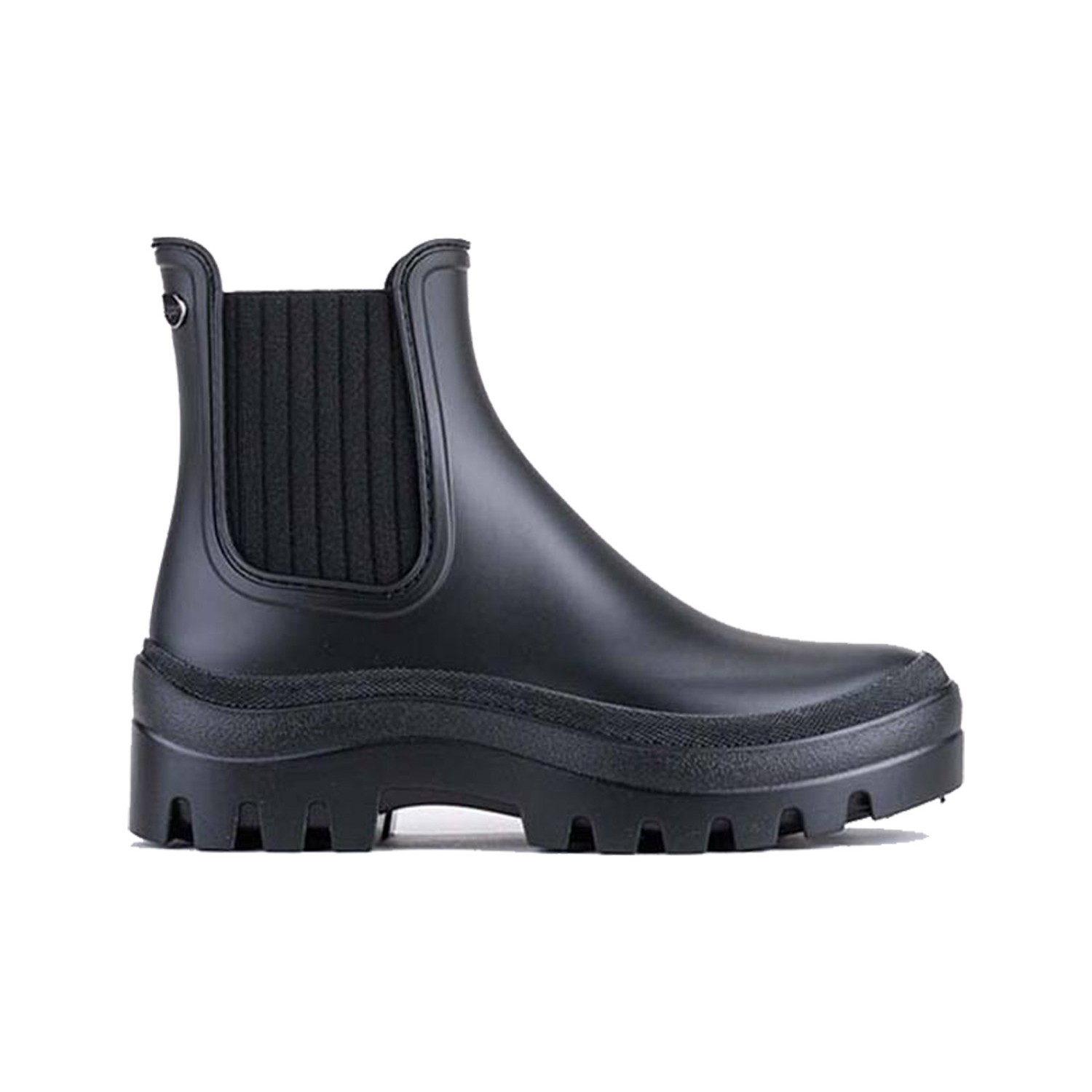 Igor W10280 Soul Siyah Kadın Yağmur Botu PVC Malzeme Kısa Topuklu Şık Tasarım görsel 5