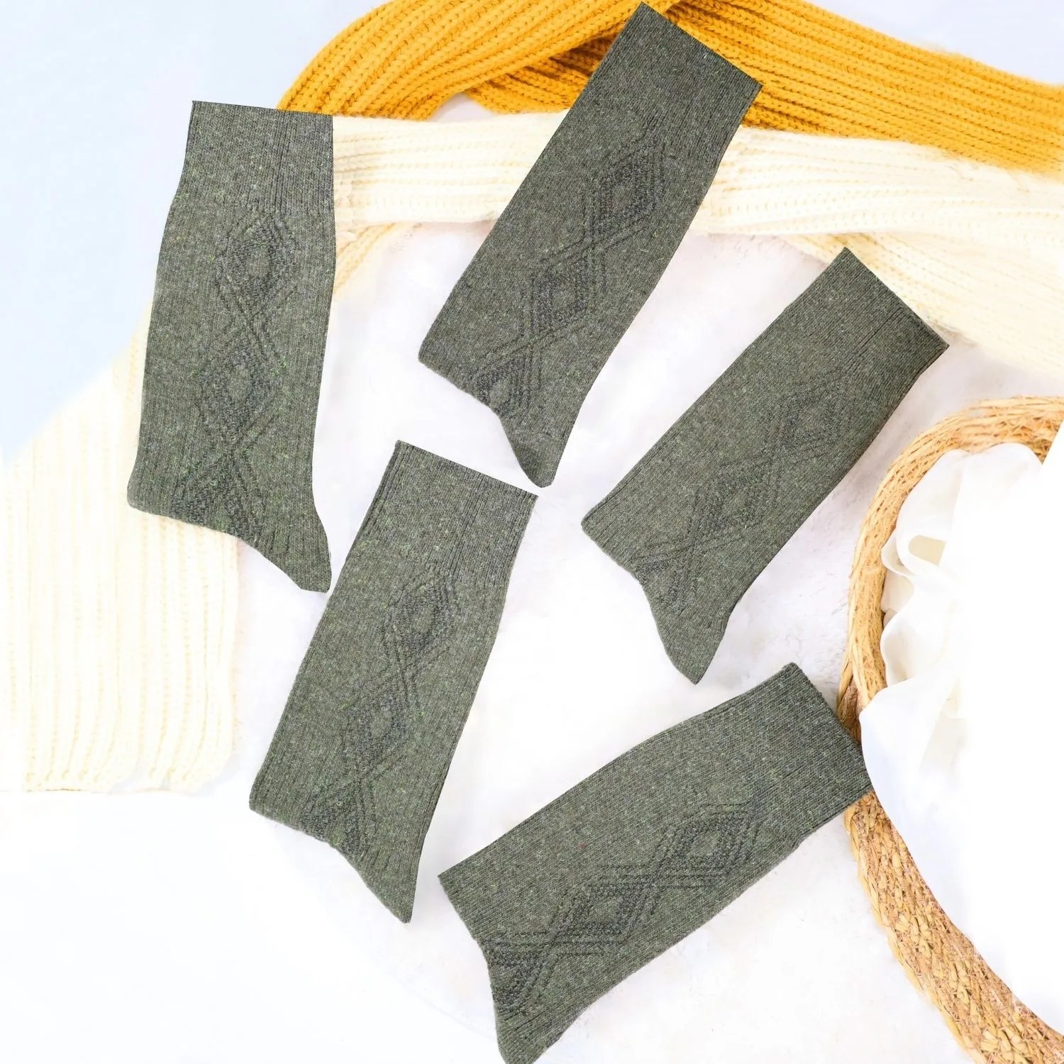 Kral Socks Erkek Kışlık Termal Etkili (5'li Paket) Lambswool Kuzu Yün Çorap görsel 3