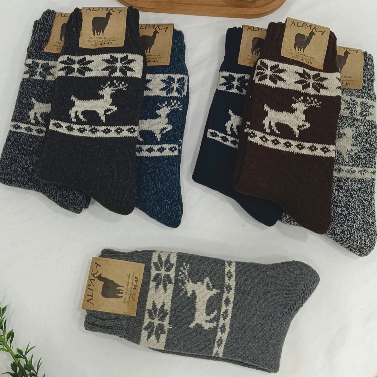 Kral Socks Unisex 3'lü Alpaka Yünlü Çorap Termal Kalın Yumuşak Kışlık Bot Çorabı görsel 4