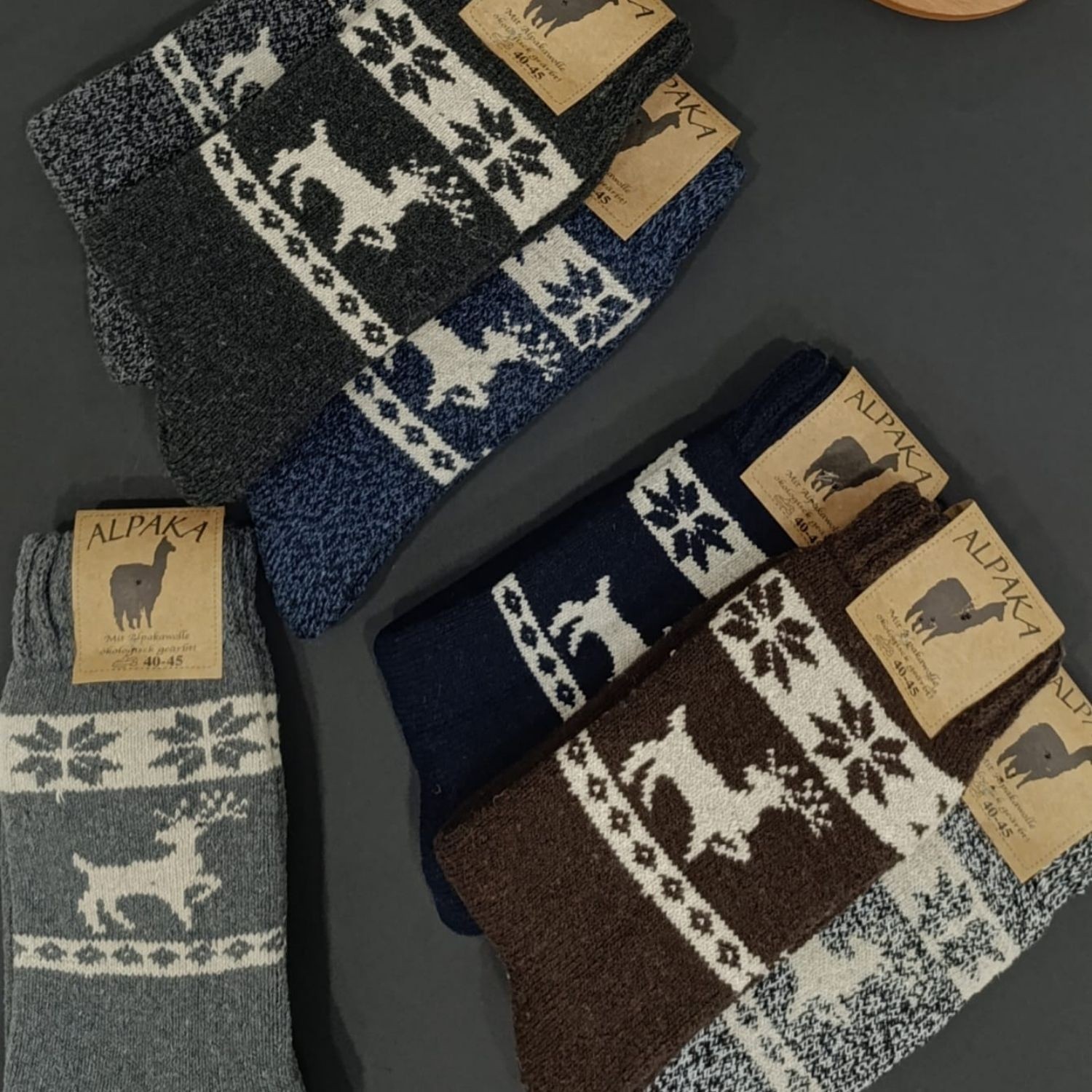 Kral Socks Unisex 3'lü Alpaka Yünlü Çorap Termal Kalın Yumuşak Kışlık Bot Çorabı görsel 5