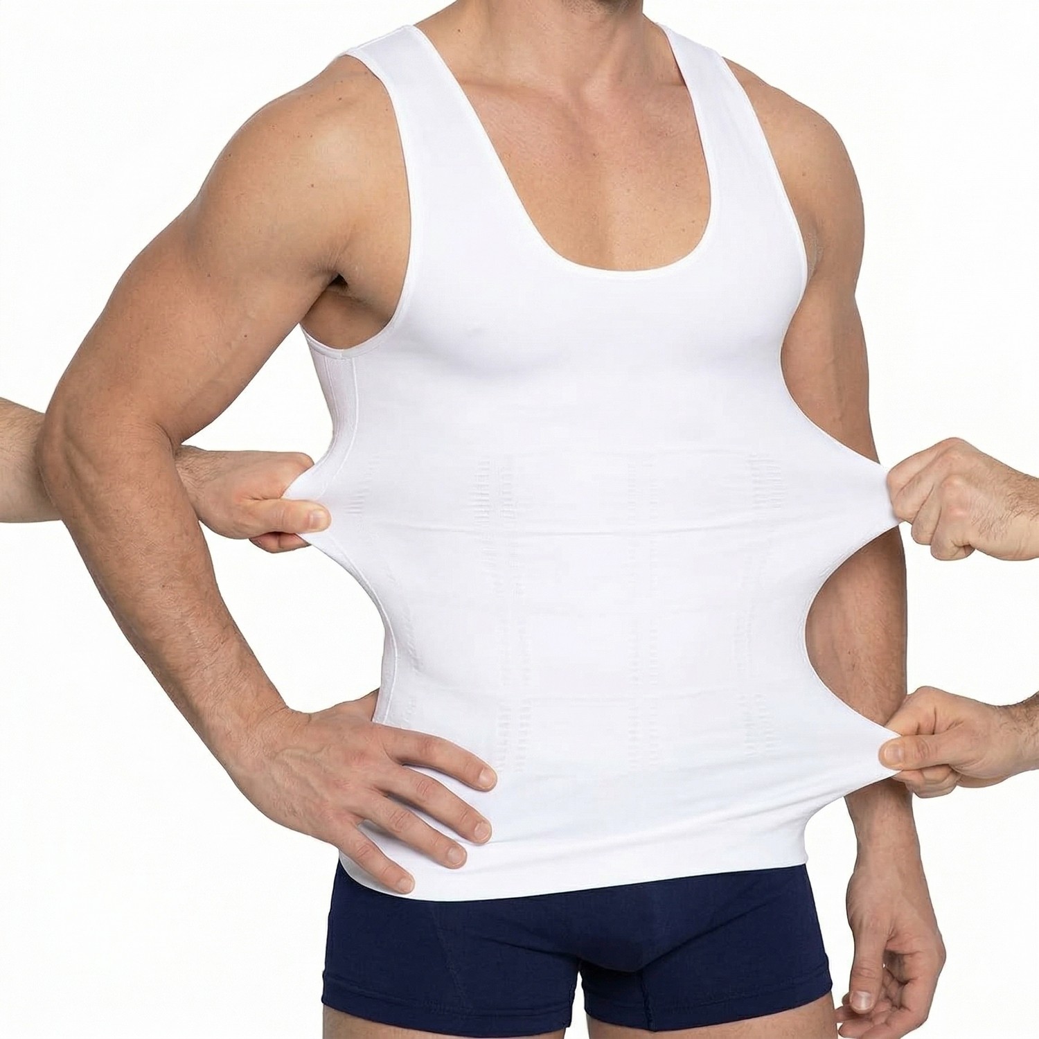 Sweet Sauna Myreınıng Bel Göğüs Göbek ve Karın Bölgesi Toparlayıcı Sıkılaştırıcı Dik Duruşu Yardımcı Jinekomasti Erkek Beyaz Atlet Korse görsel 6