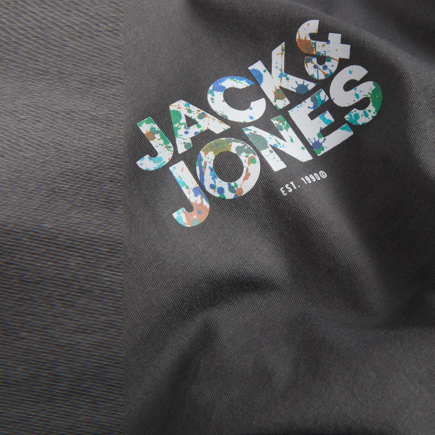 Jack & Jones Erkek Bisiklet Yaka Gögüs Baskili Tisört - New Plas görsel 4