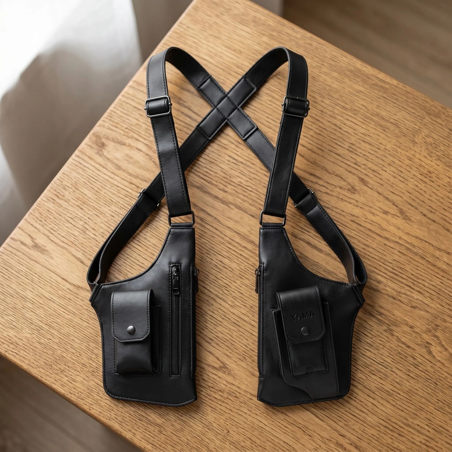 Yama Wear Çapraz Askılı Premium Çanta - Siyah görsel 2