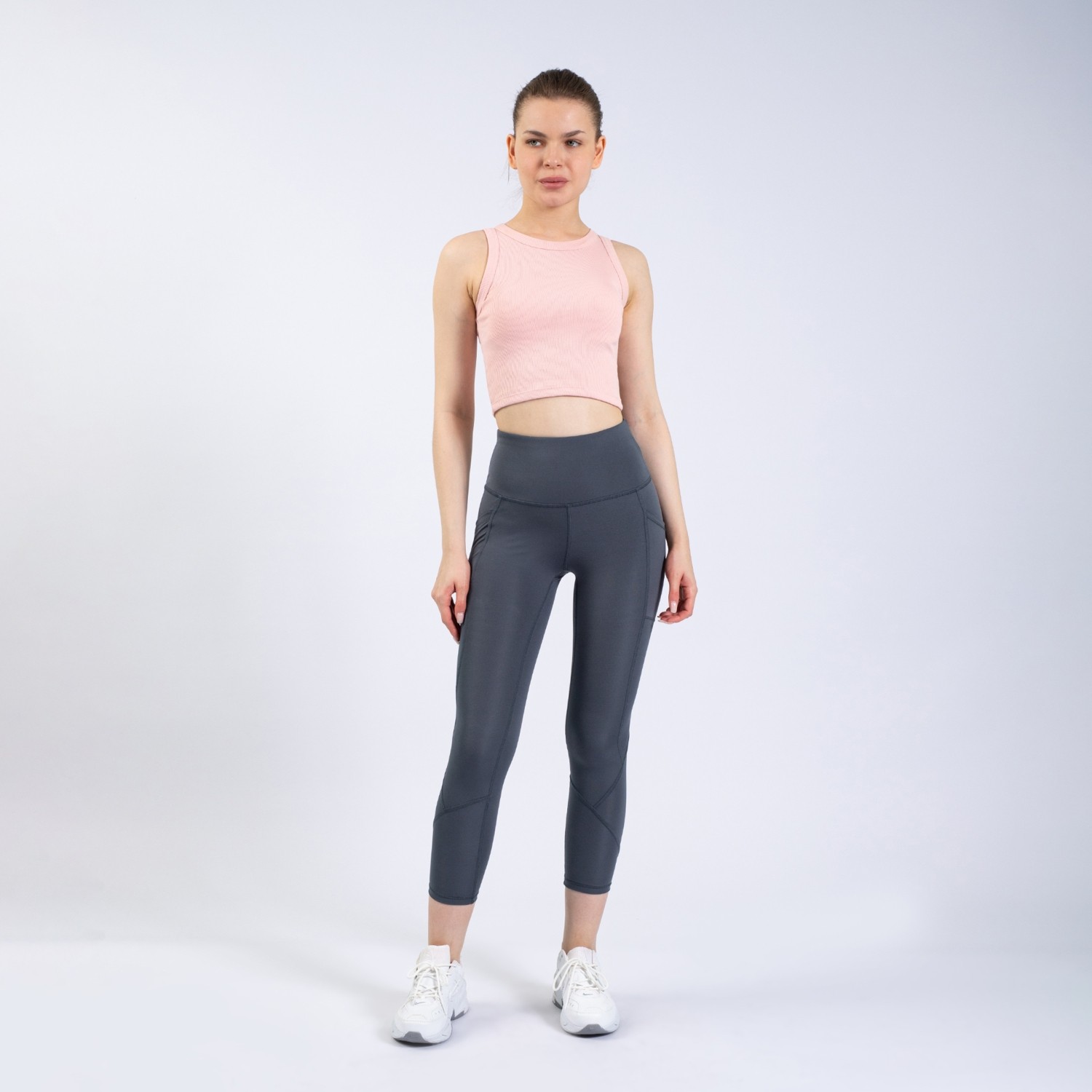 The Step Sports Partly Kadın Siyah Cepli Yüksek Bel Toparlayıcı, Sıkılaştırıcı Yoga Tayt 21" görsel 7