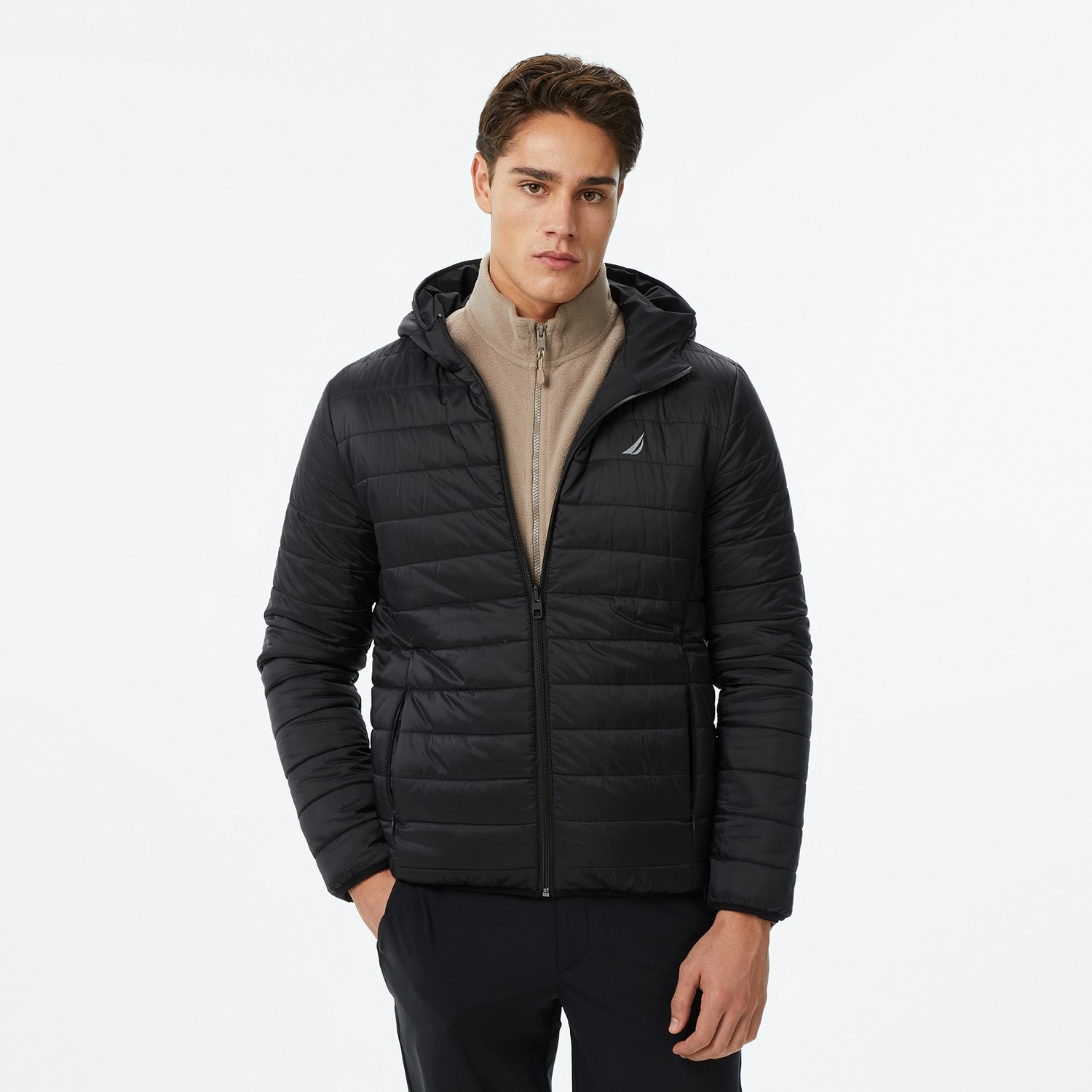 Nautica Erkek Siyah Regular Fit Çift Taraflı Mont görsel 5