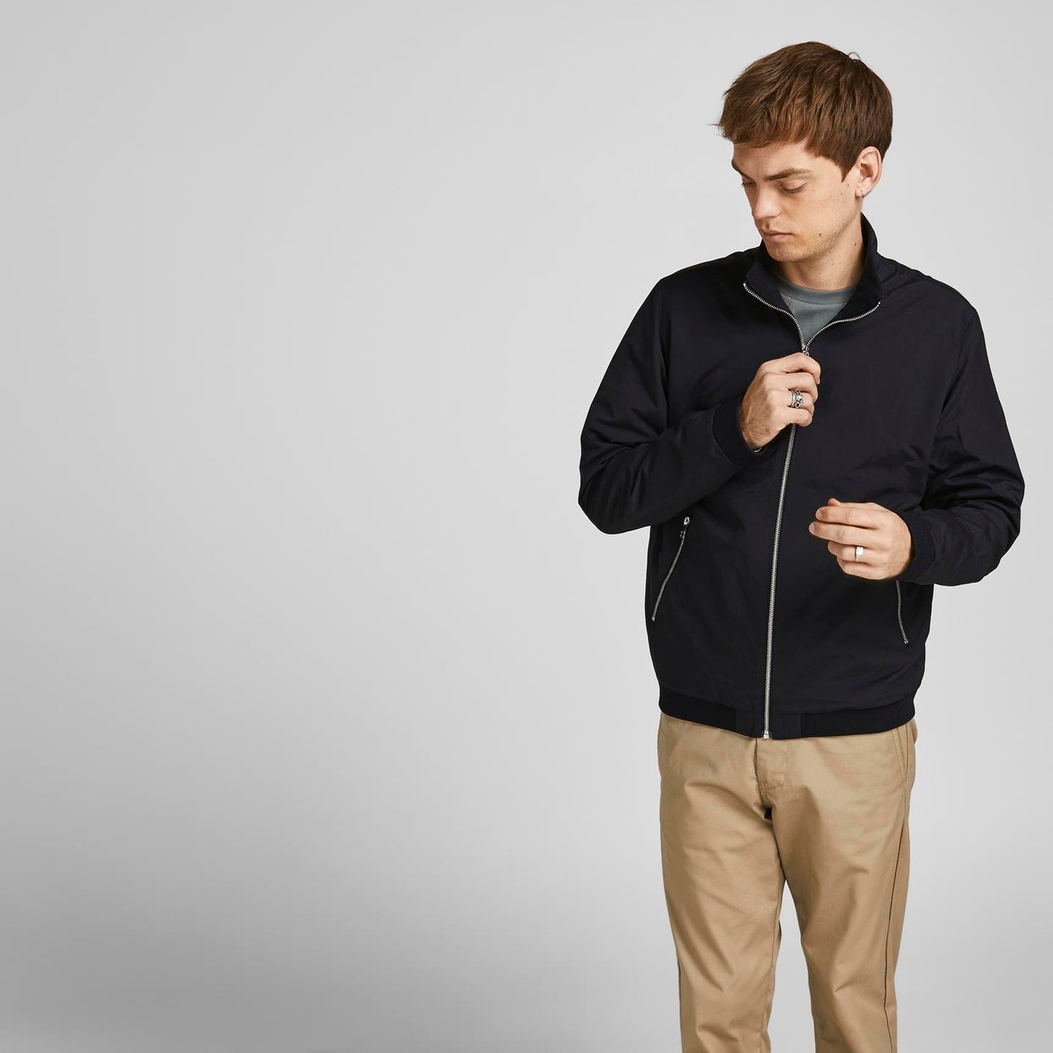 Jack & Jones Erkek Dik Yaka Bomber Ceket - Mash