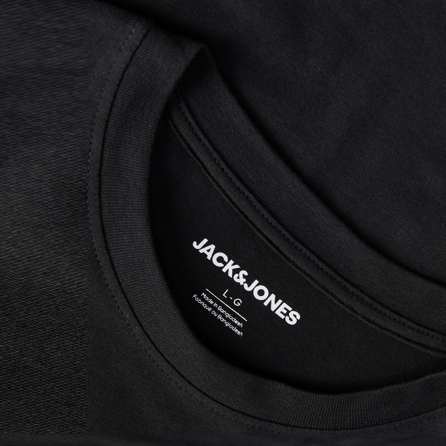 Jack & Jones Erkek Bisiklet Yaka Tişört - Aero %100 Pamuk Kısa Kol Günlük Stil Siyah görsel 2