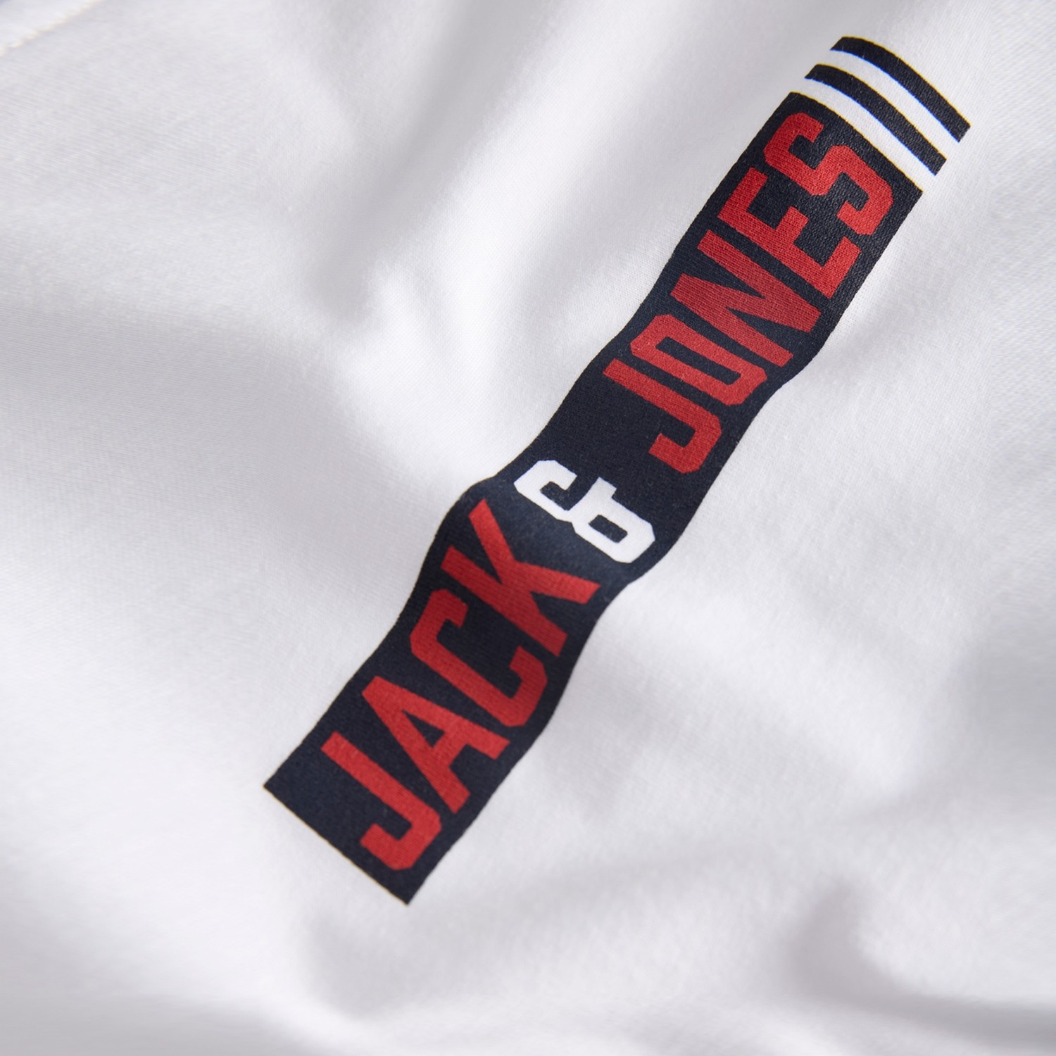 Jack & Jones Erkek Gögüs Baskılı Bisiklet Yaka Tisört Kısa Kol Basic Stil görsel 2