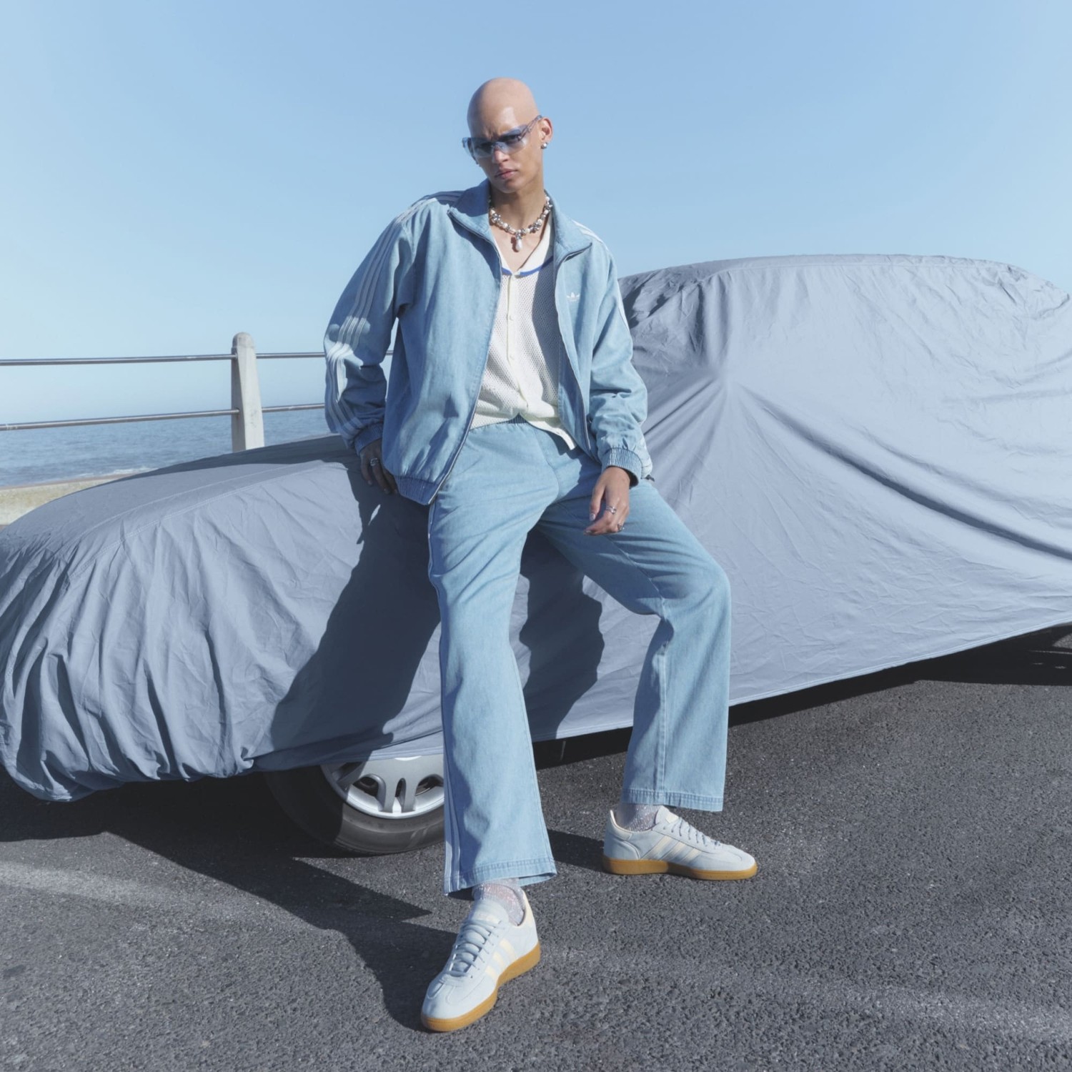 adidas KX1196 Denım Fb Jacket Erkek Eşofman Üstü görsel 7