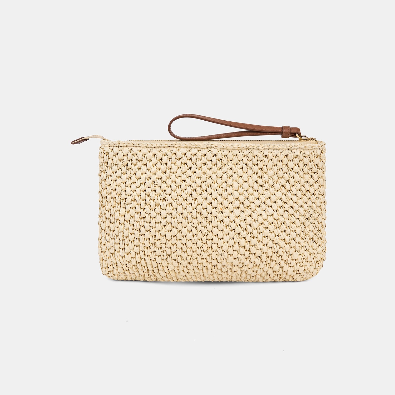 Desa Kadın Bej Kelebek Detaylı Hasır Clutch Çanta görsel 3
