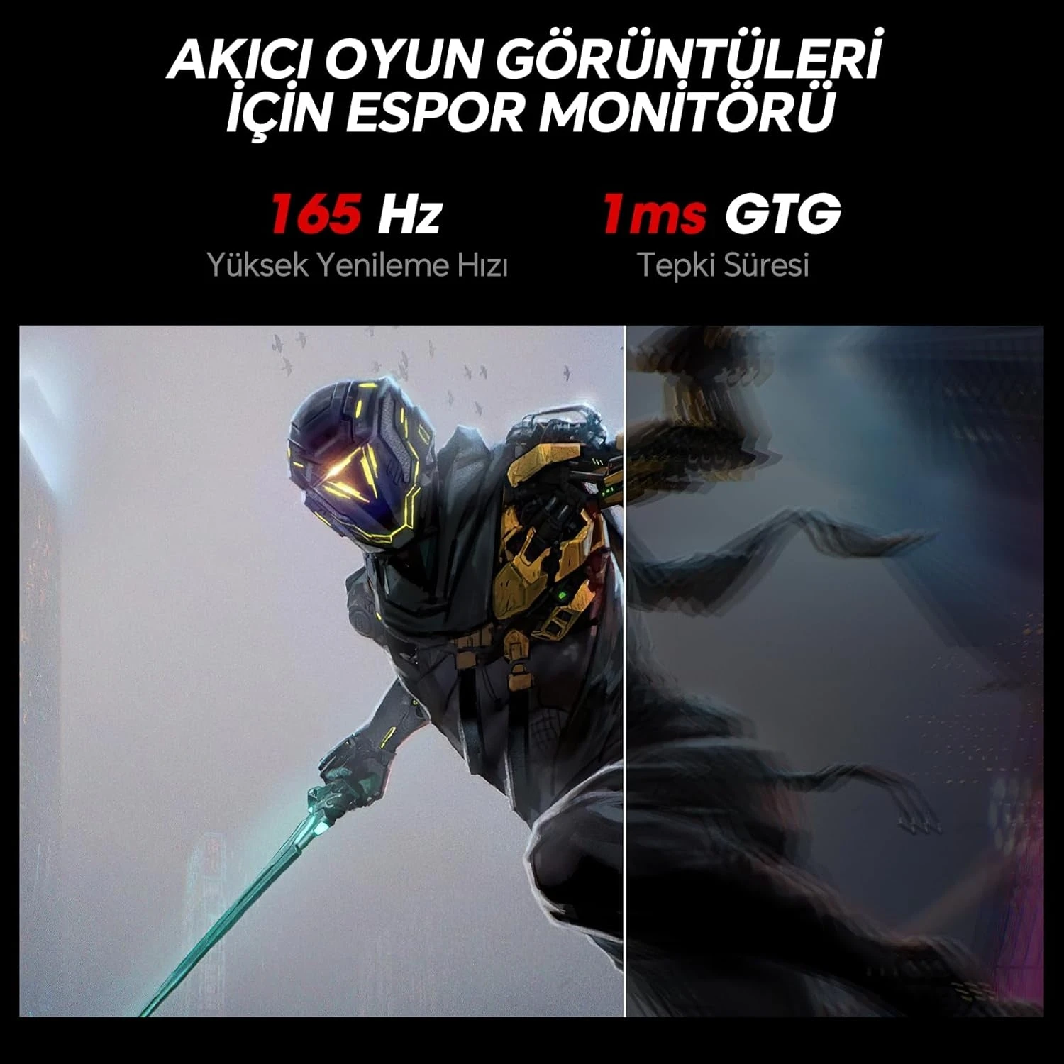 Resim Koorui Kooruı Monitör 24E3 23.8ınç, 165Hz, Fhd, 1080P(1920*1080), 1ms, Ips, Adaptive Sync, Monitörler,, Hdm 