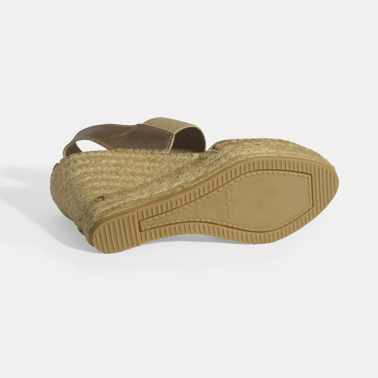 Desa Gold Kadın Lastik Bantlı Slingback Dolgu Topuklu Deri Espadril görsel 8